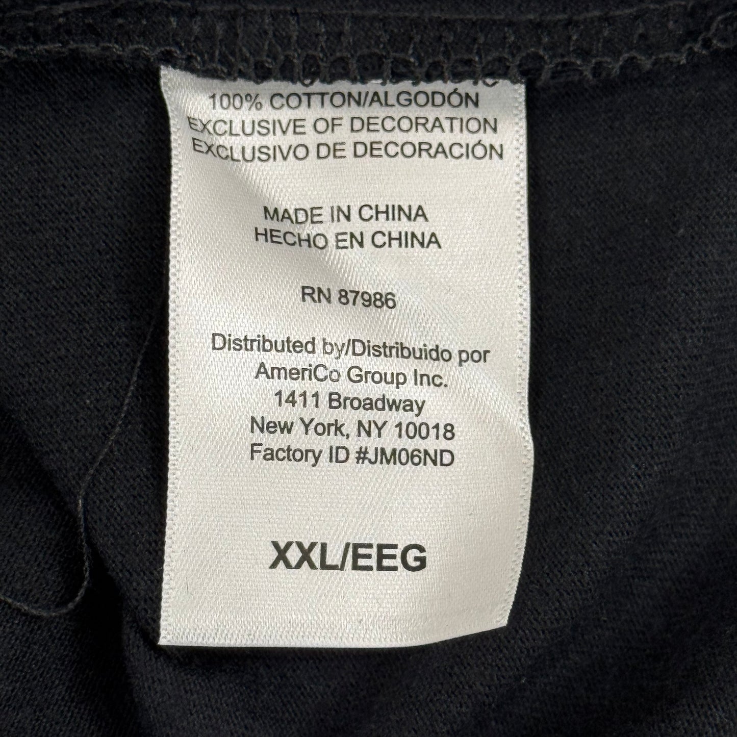 JOHN DEERE Embroidered Logo Short Sleeve Tee Shirt Men's Sz XXL Black 1896842