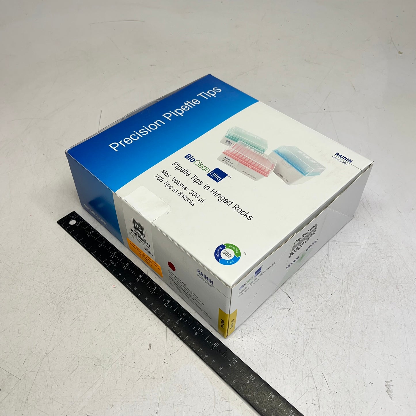RAINN (8 PACK, 768 EACH) Pipette Tips Rt Lts Sterilized 300µL Max Vol 30389254