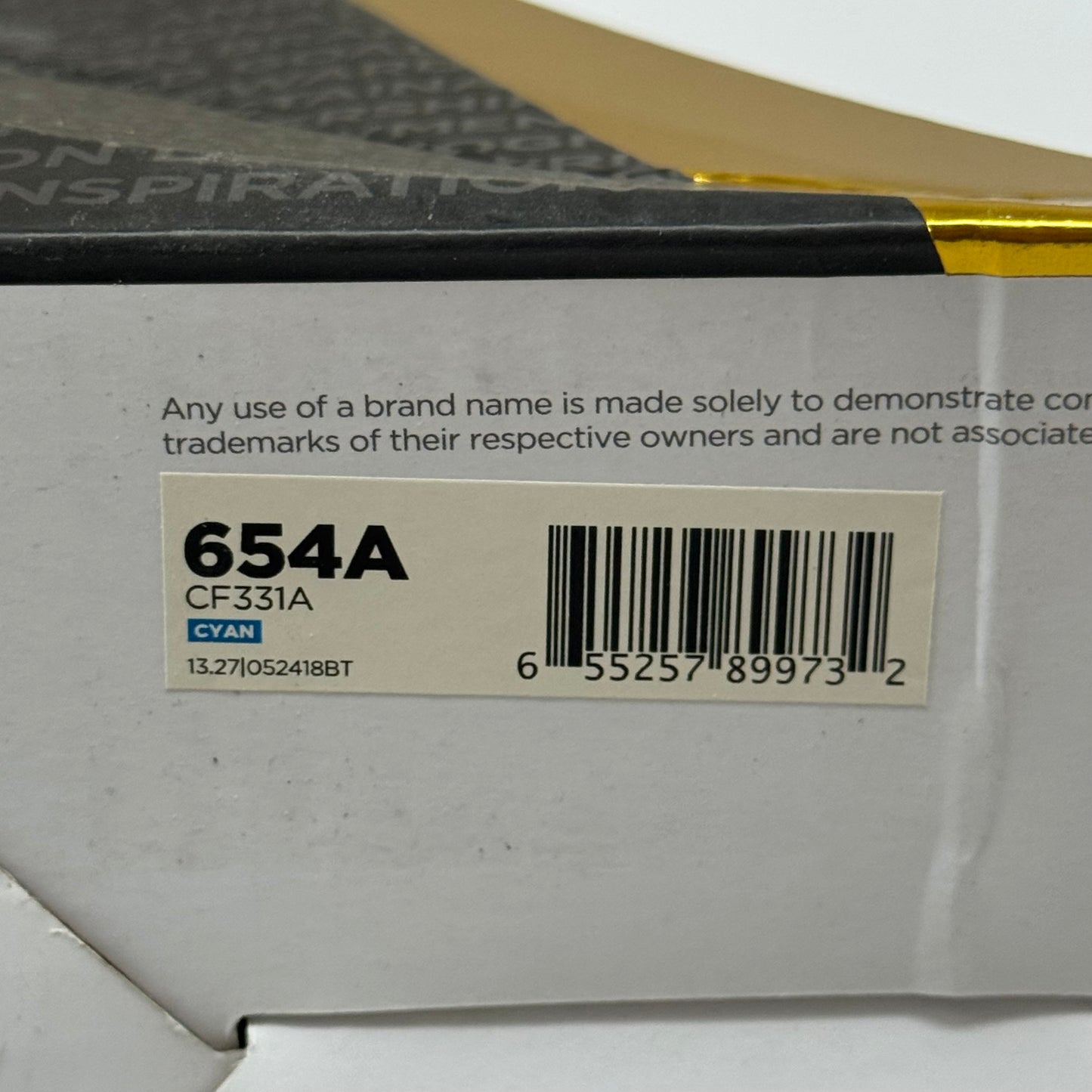 FISHER'S TECHNOLOGY Premium Print Cartridge For HP Laser Jet 654A Cyan CF331A (New Other- Distressed Packaging)