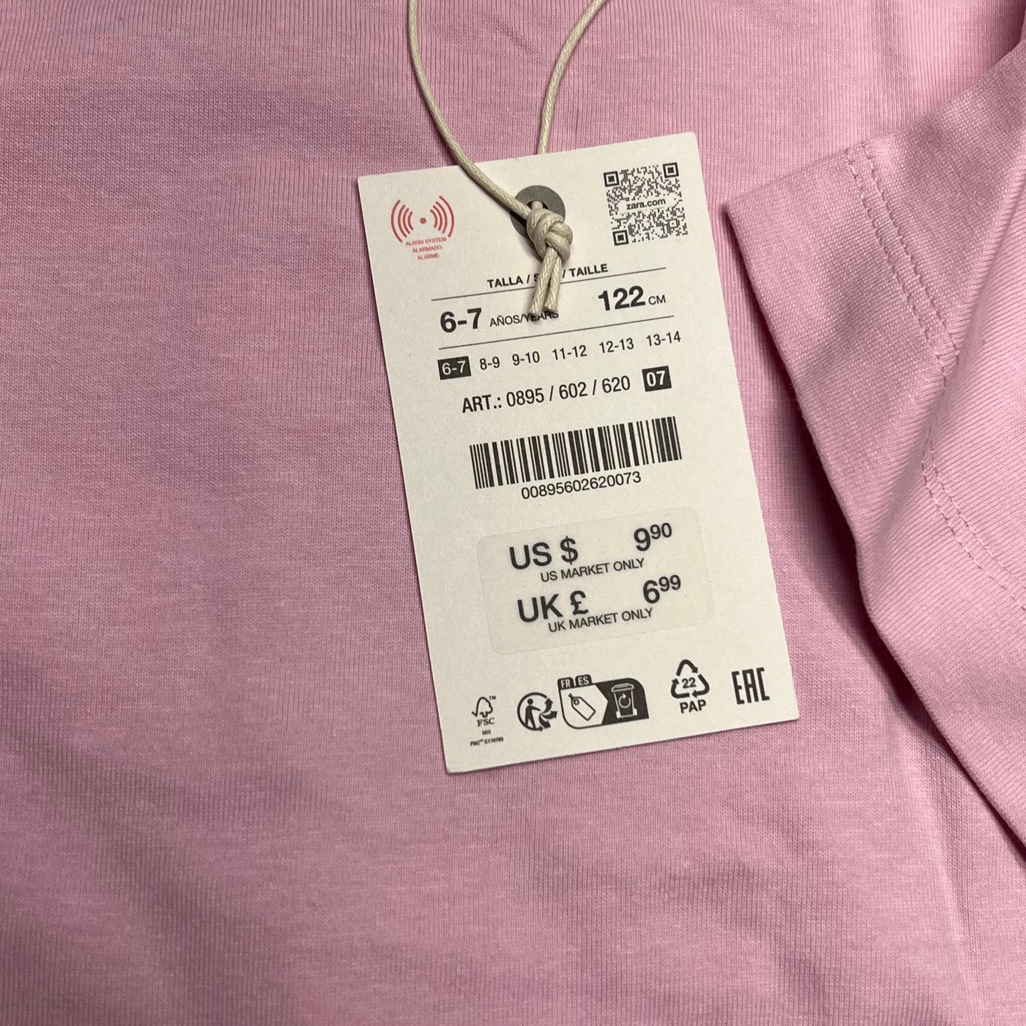 ZA@ ZARA Lot of Pullover Hoodie & Crewneck Tee Shirts W/ Shoes Girl's Sz 6/7 Multicolor