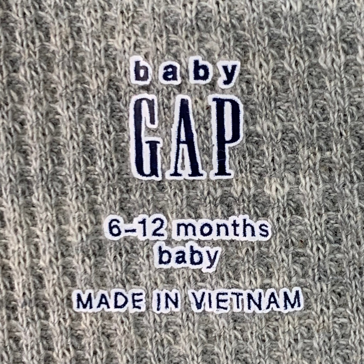 BABY GAP 2-Piece Baby Thermal Hoodie Set Heather Grey Sz. 6-12 Months 0612