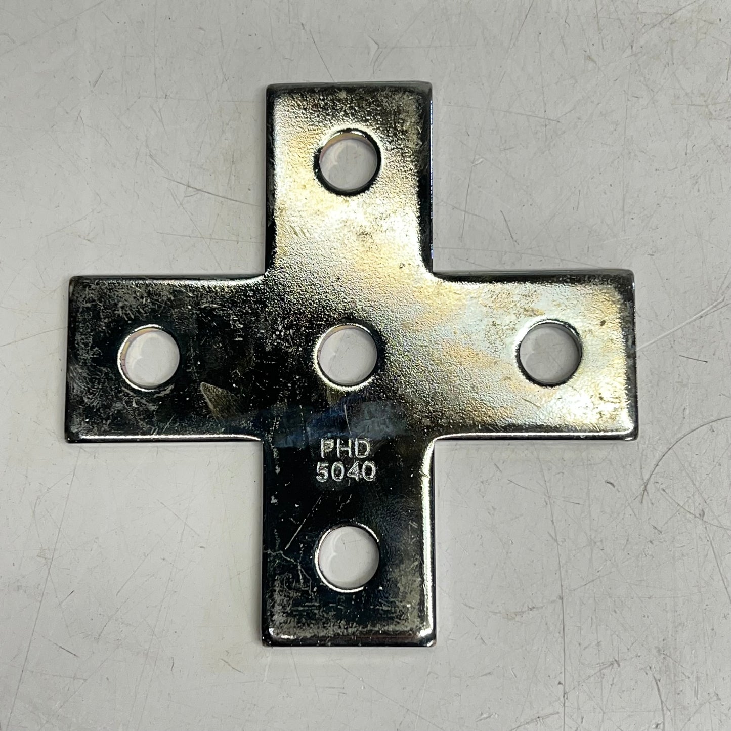 PHD MANUFACTURING (2 PACK) 5-hole Cross Plate 9/16″ 13/16″ 1-7/8” Silver 5040