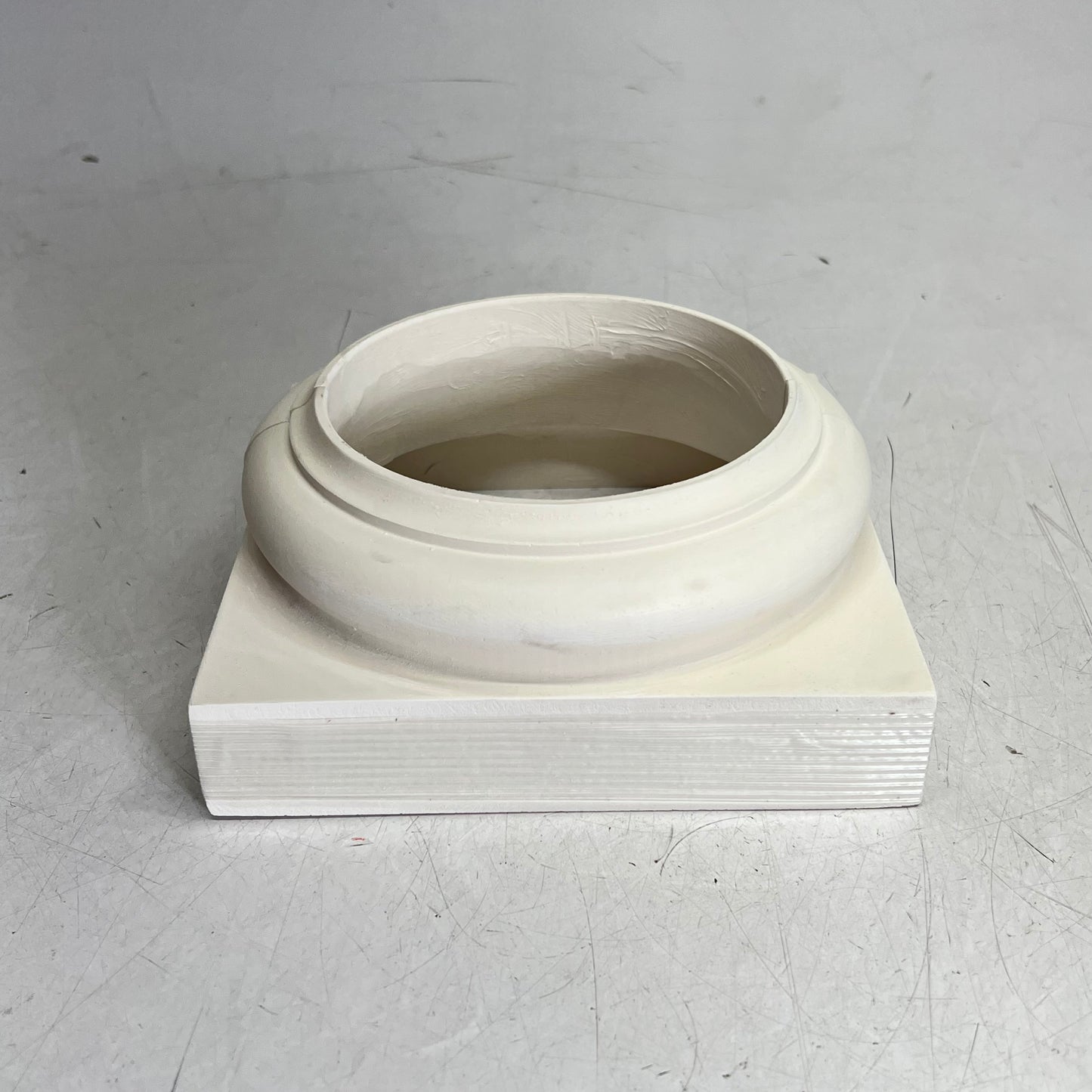 ZA@ Tuscan Cap Base Tapered Fiberglass Colums 6" Column White R-TUSCN-S-6BASE