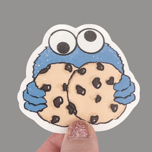 Hales Yeah Design Googly Eye Cookie Eating Creature Sticker ~3" at Longest Edge