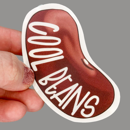 Hales Yeah Design Cool Beans Sticker ~3" at Longest Edge