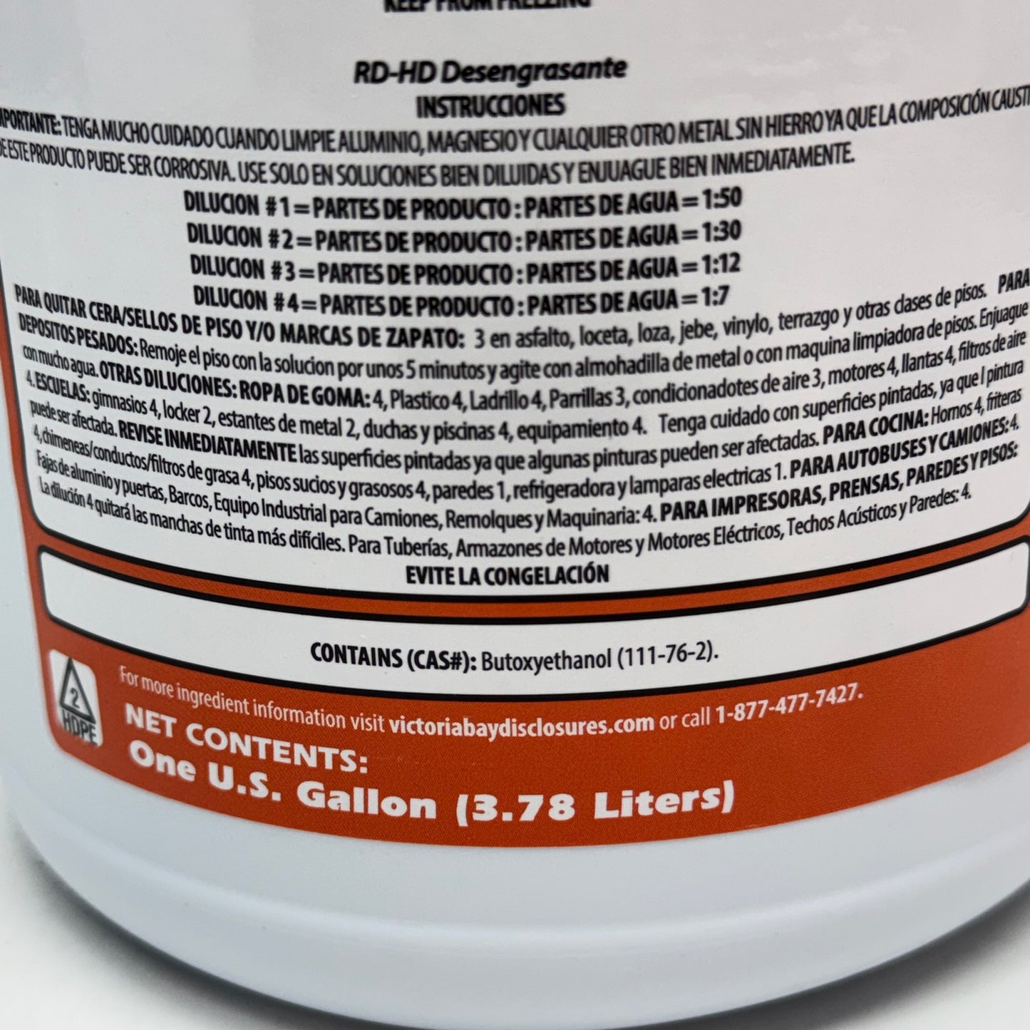 VICTORIA BAY (4 PACK) RD-HD Industrial Heavy Duty Degreaser 1 Gal. D00998