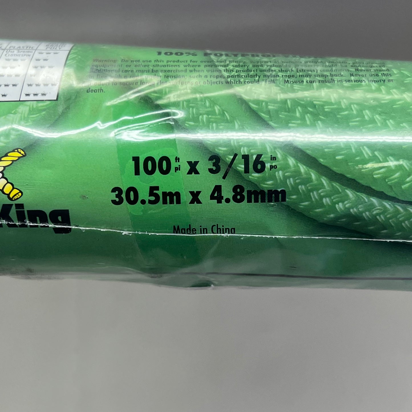 ROPE KING (2 PACK) Poly All-Purpose Clothesline 3/16" x 100' White POCL-100