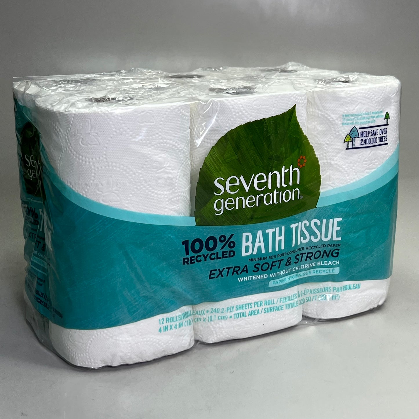 SEVENTH GENERATION (4 Pack) Bath Tissue Extra Soft & Strong 12 Rolls in Each