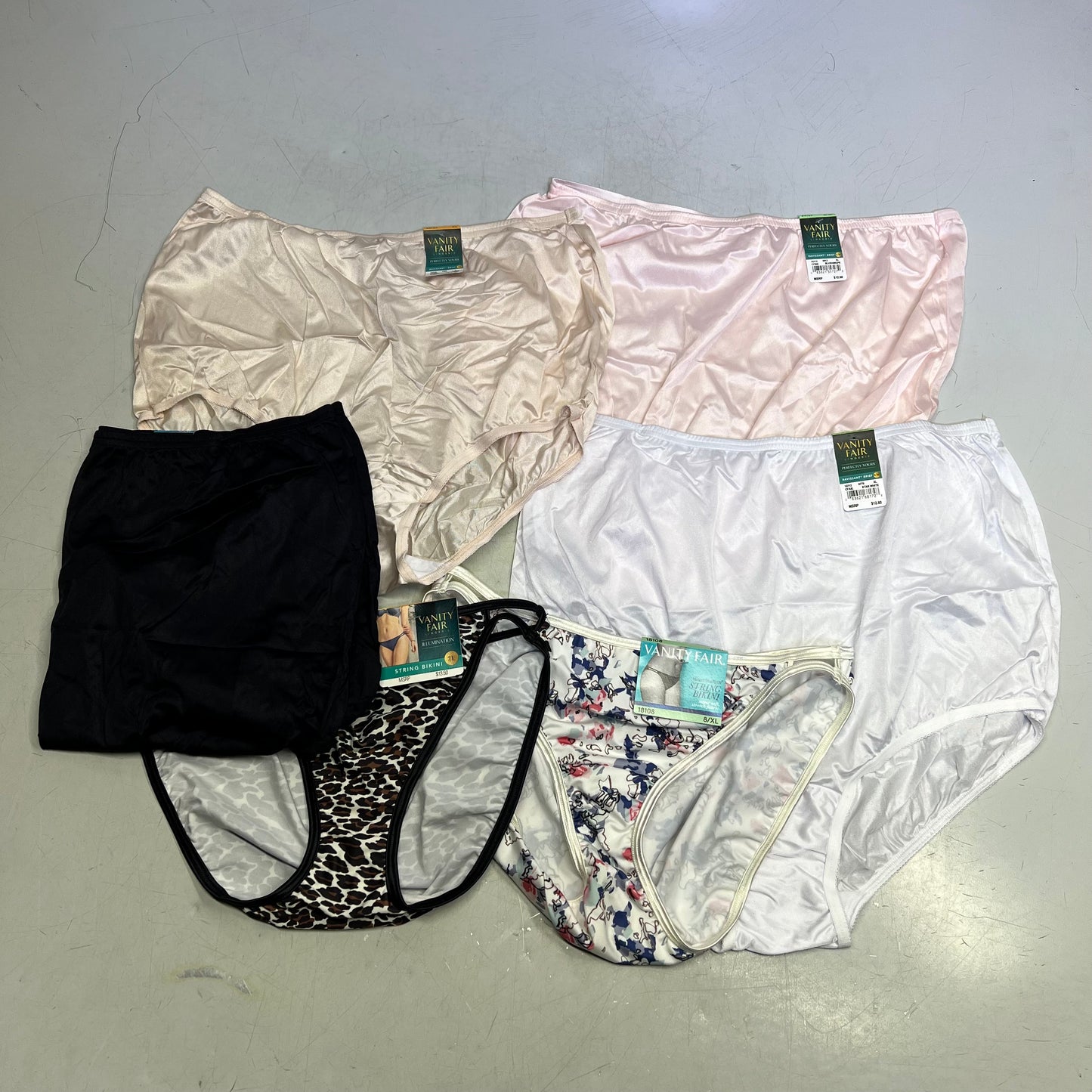 ZA@ VANITIY FAIR Lot Of Assorted Style Underwear Women's Variety of Sz Multicolor