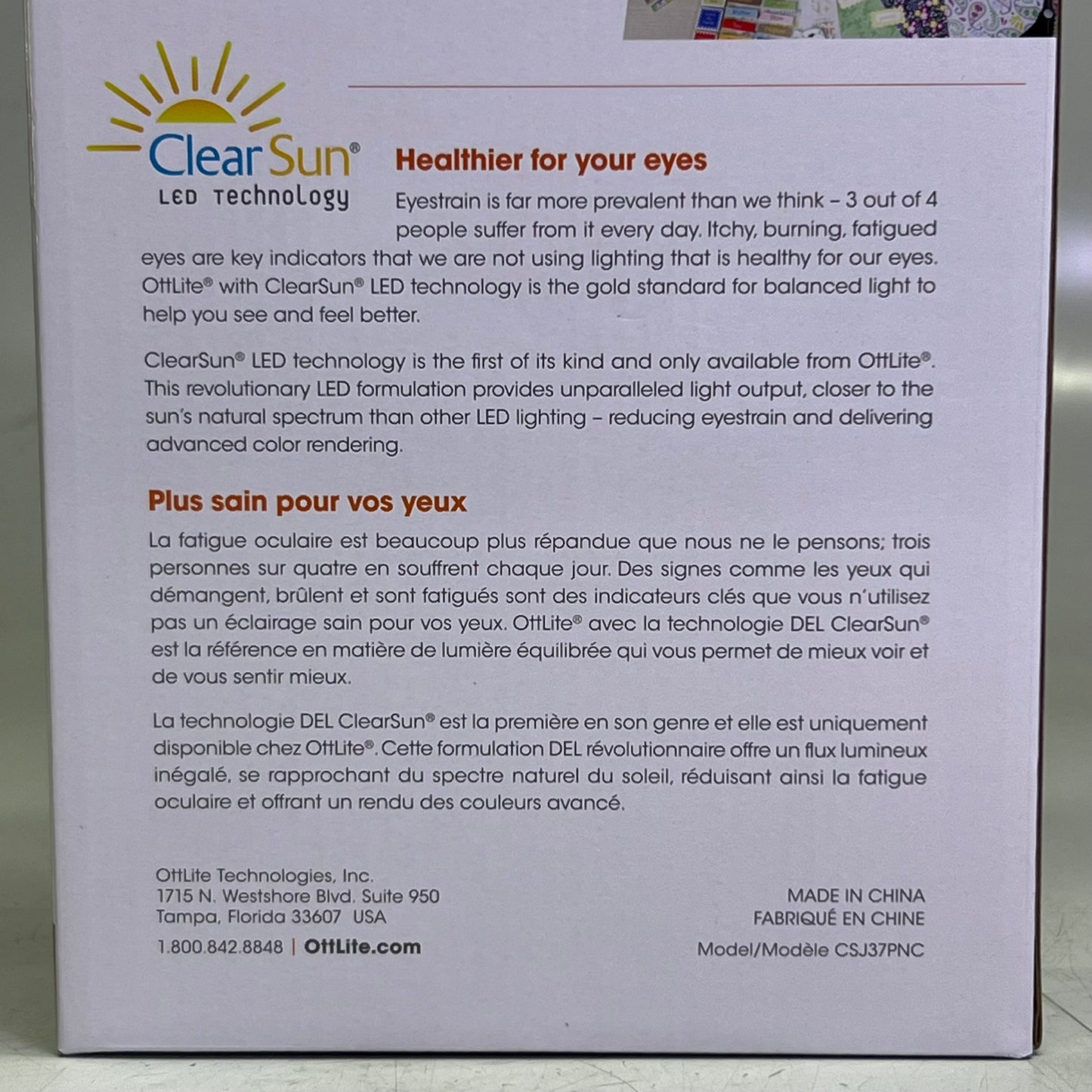 OTTLITE Clip-On LED Easel Lamp with ClearSun LED Technology REV022221