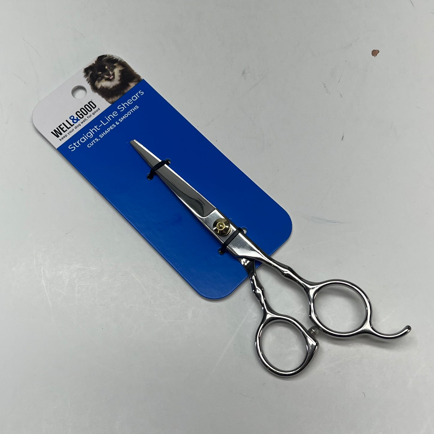 ZA@ WELL & GOOD (2 PACK) Straight Line Shears Cuts, Shapes & Smooths for Dogs  Silver 3495811