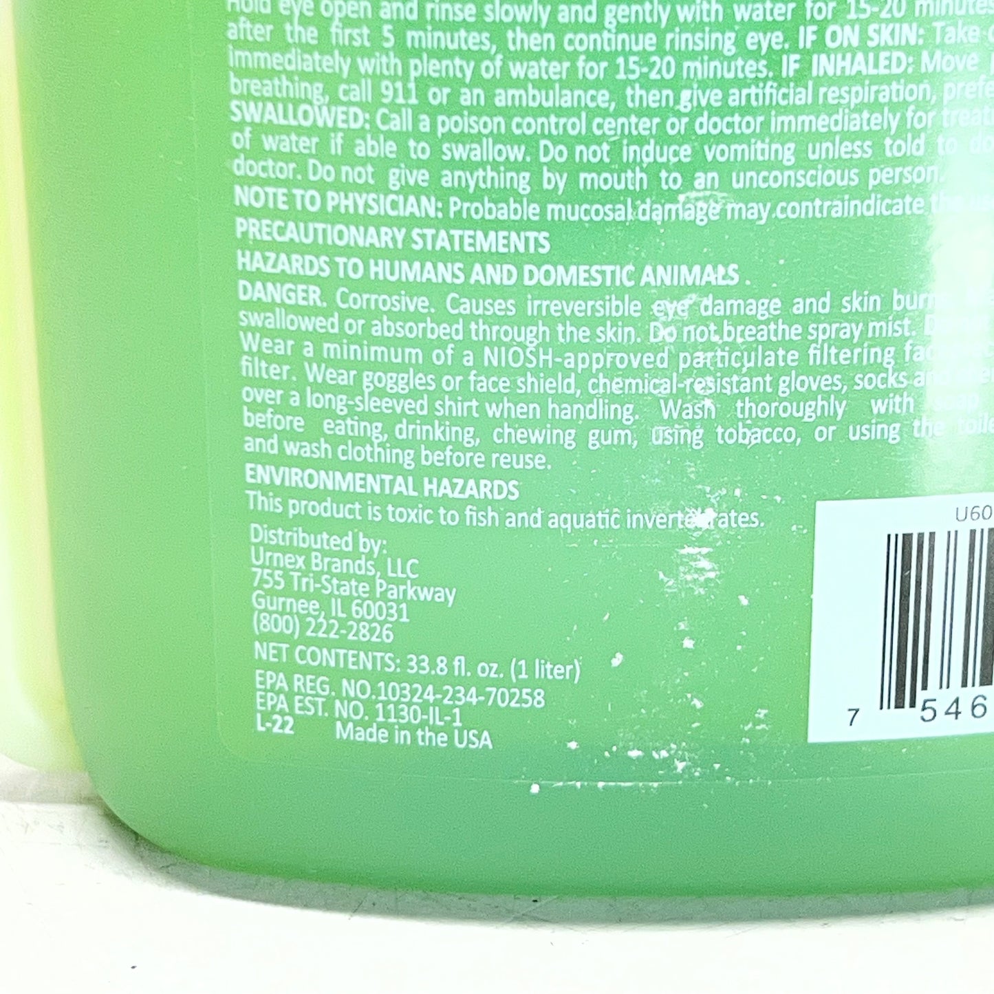 URNEX Complete Cafe Coffee Equipment Sanitizer 33.8 fl oz. Green U60048A