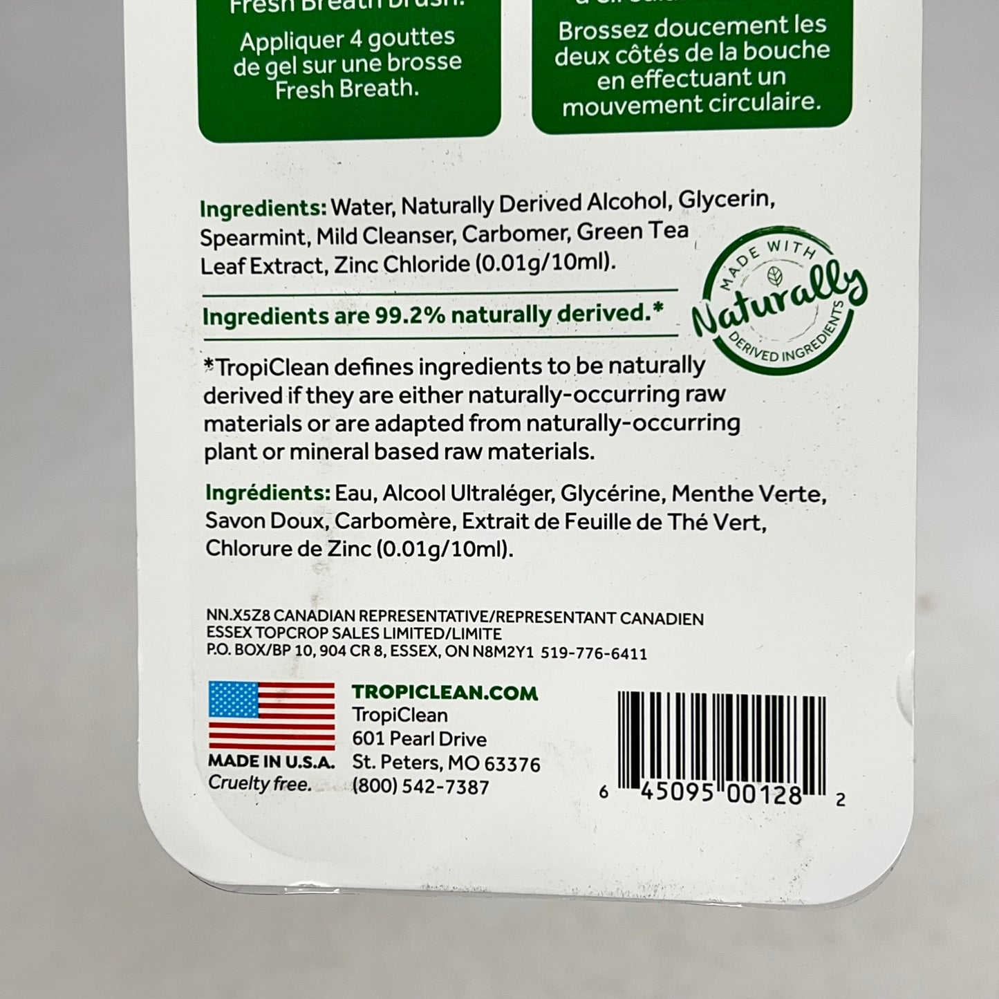TROPICLEAN (2 PACK) Fresh Breath Oral Care Kit for Dogs Plaque & Tartar Control
