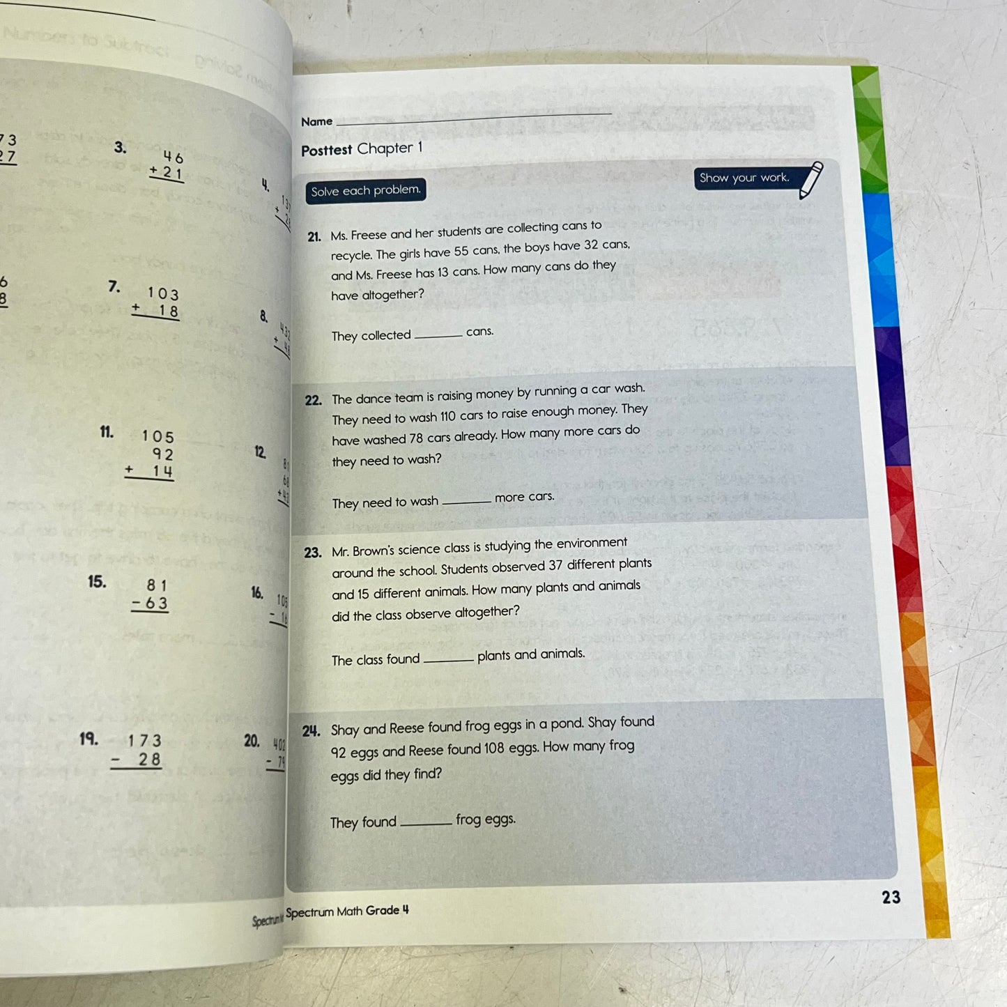 CARSON DELLOSA (2 PACK) Spectrum Math Workbook Paperback Grade 4 705503