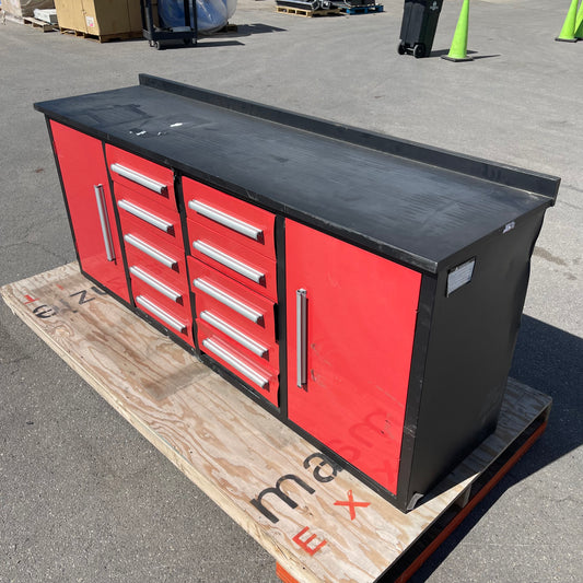 Z@ STEELMAN Industrial 10 Drawer Workbench 7 ft (AS-IS)