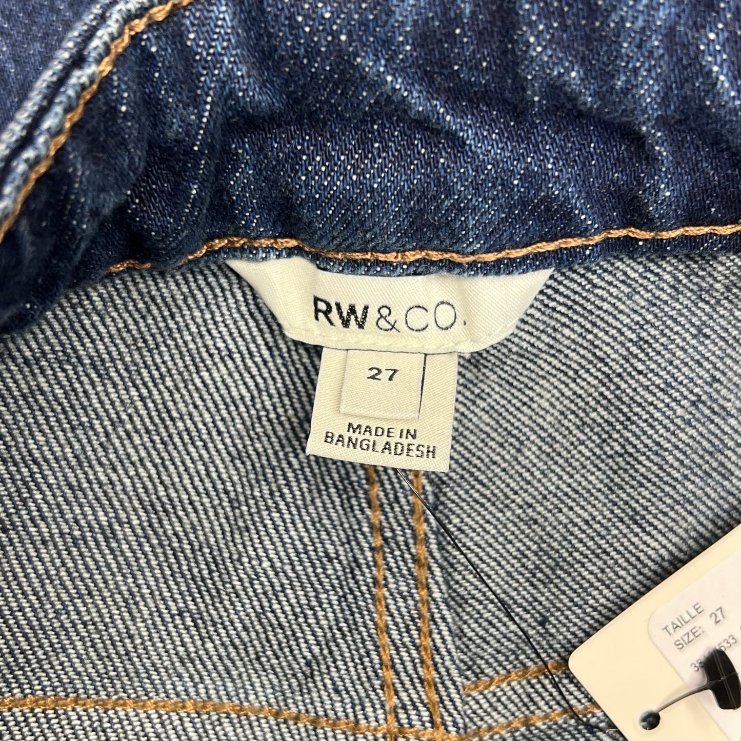 RW & CO High Rise Fit Wide Leg Jeans  Women's Sz 27 Dark Sapphire 490024