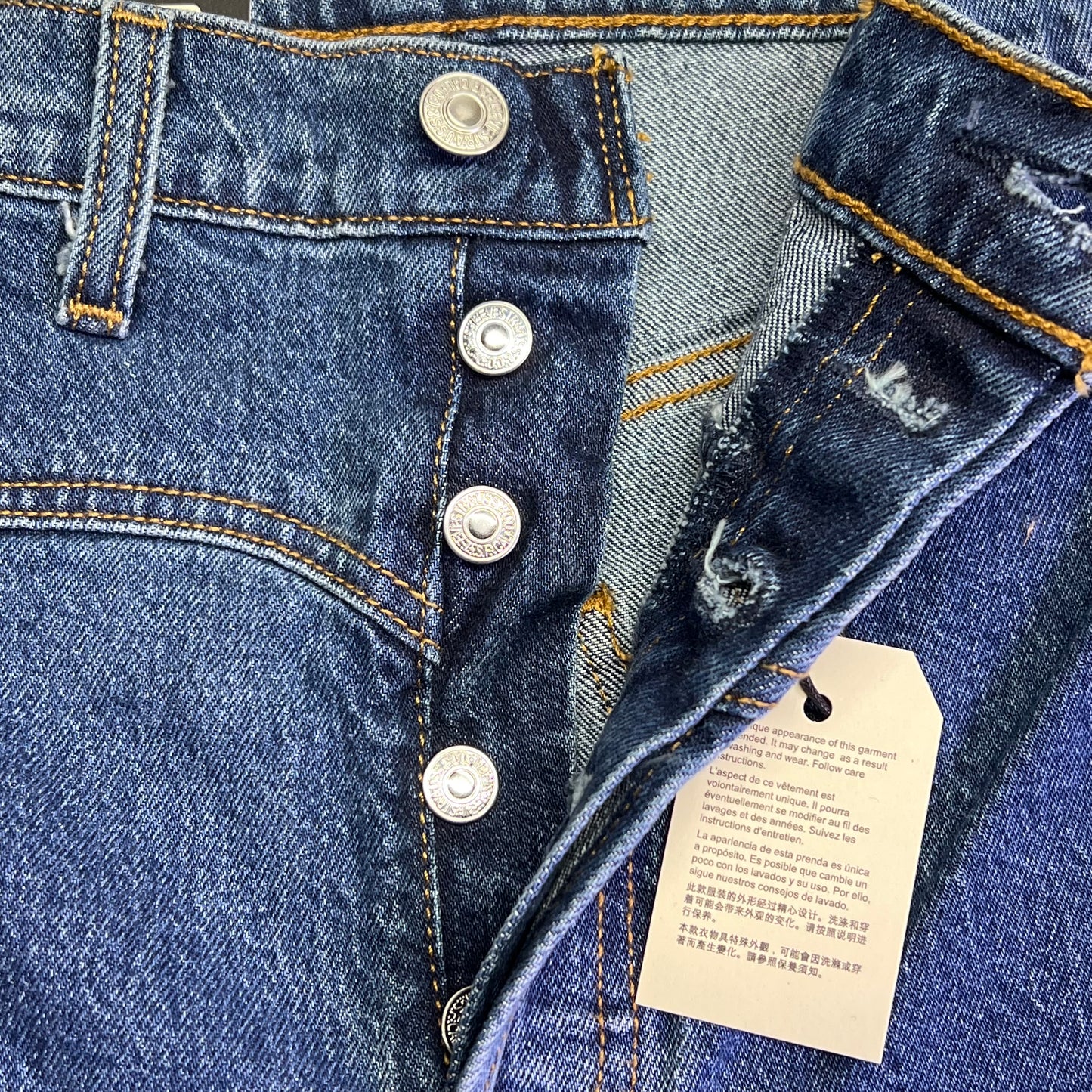 LEVIS Ribcage Western Yoke Jeans Women's Sz 29 x 27 Dark Wash 0049U0001