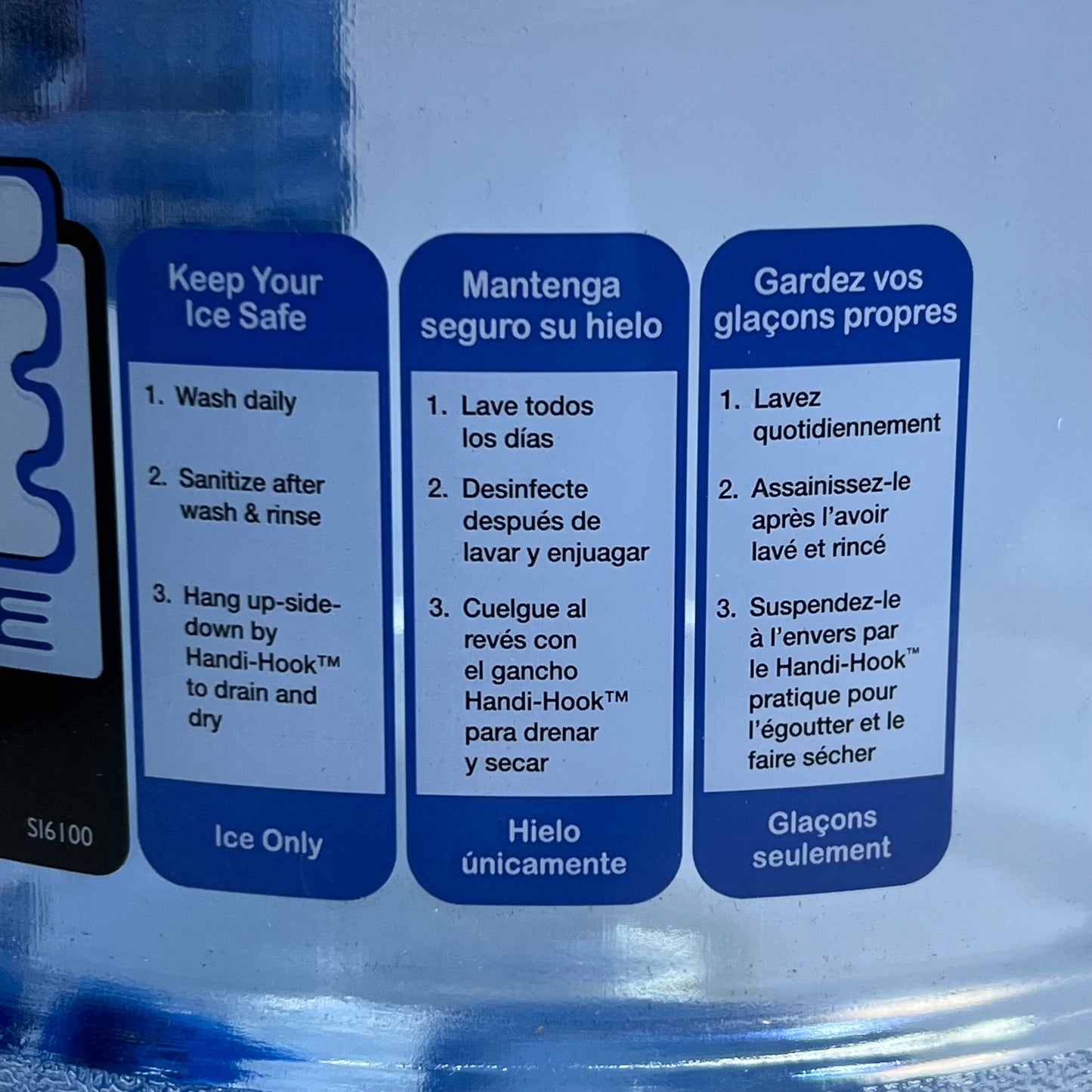 SAFTICE TOTE San Jamar Sanitary Tote to Transport Ice 5 Gal. SI6100