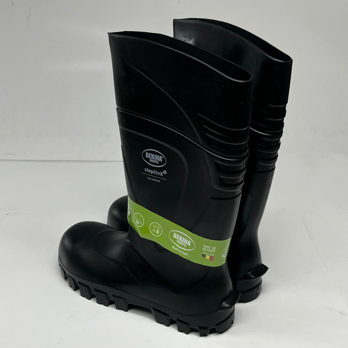 BEKINA BOOTS Solidgrip Steplitex Boots Regular Toe Men's Sz 13 Black