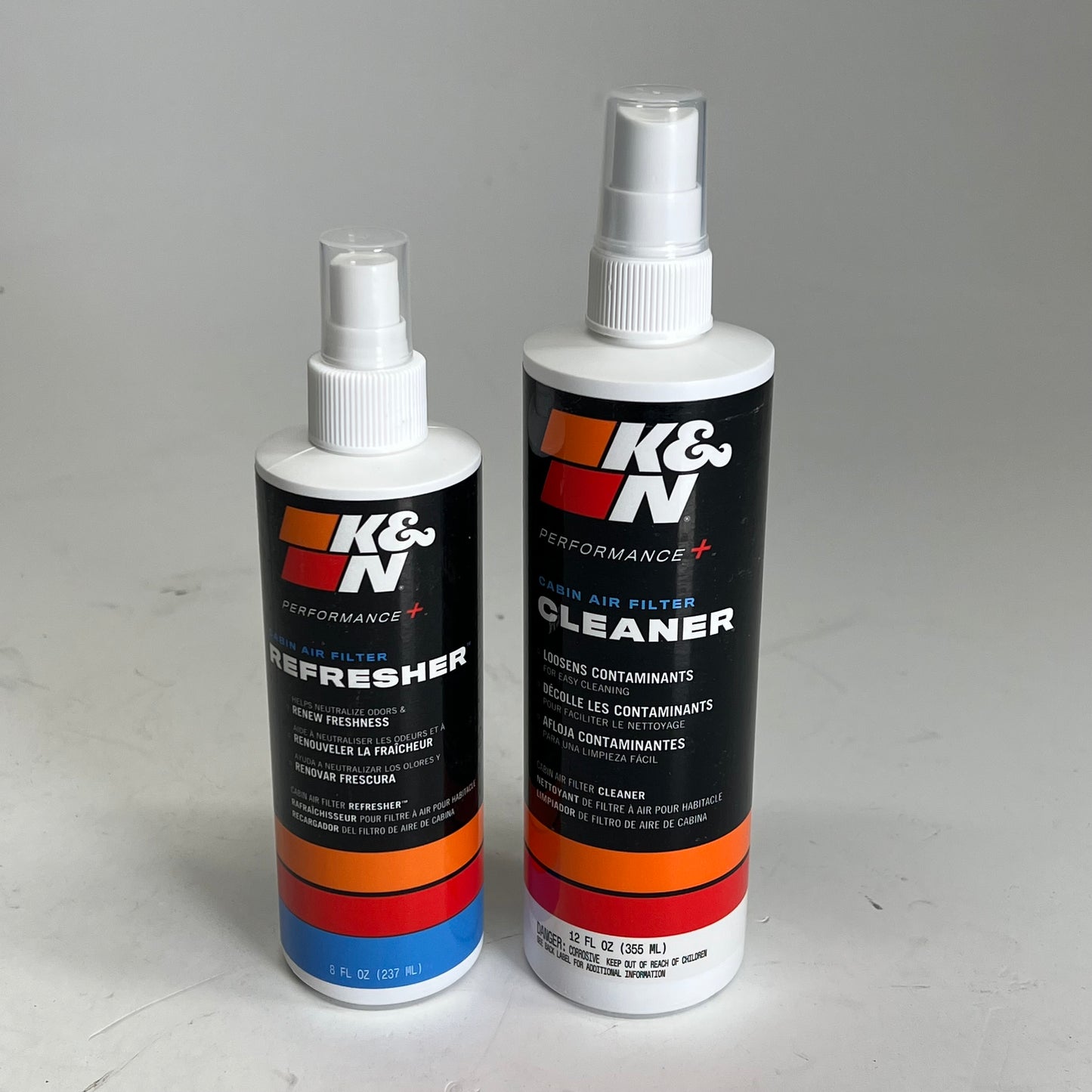 K&N (SET OF 2) Cabin Filter Cleaning Care Kit Loosen Dirt & Grime 12/8oz 99-6000
