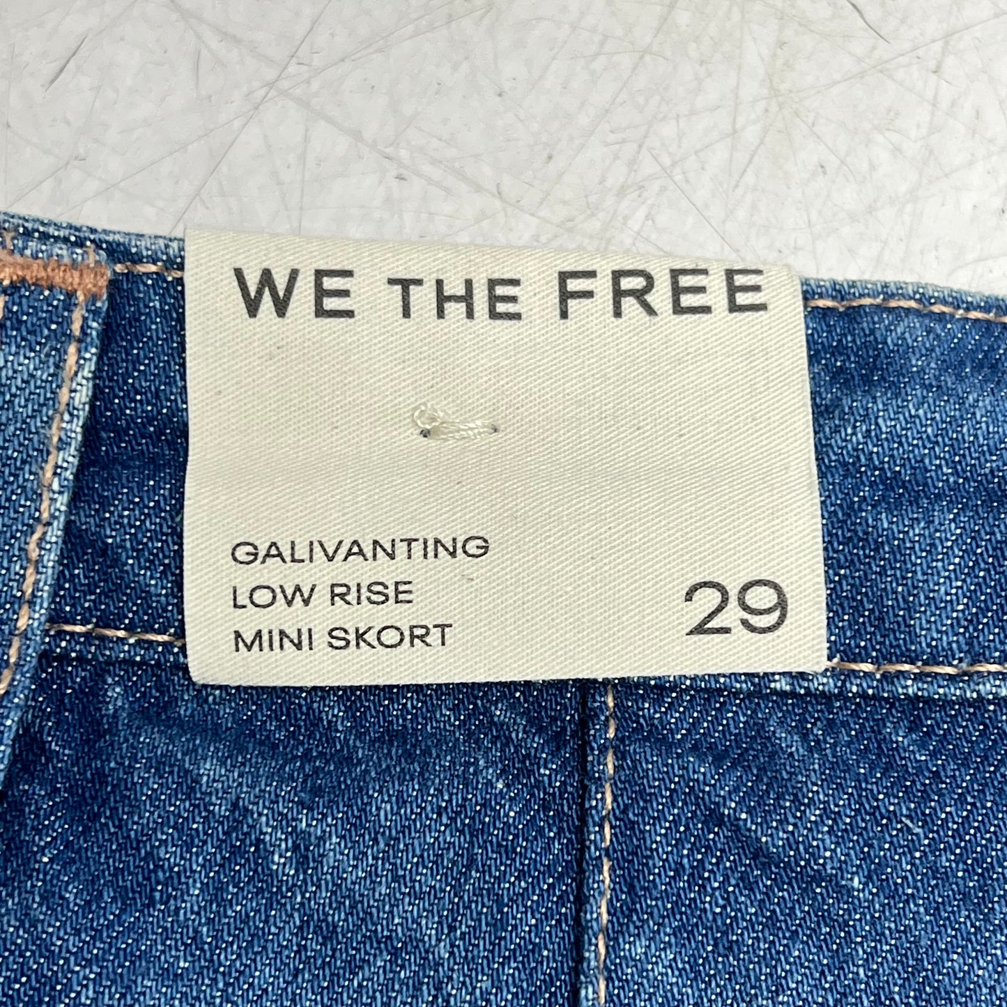 FREE PEOPLE  Gallivanting Peekaboo Skort Women's Sz 29 Blue Rebel OB1904070