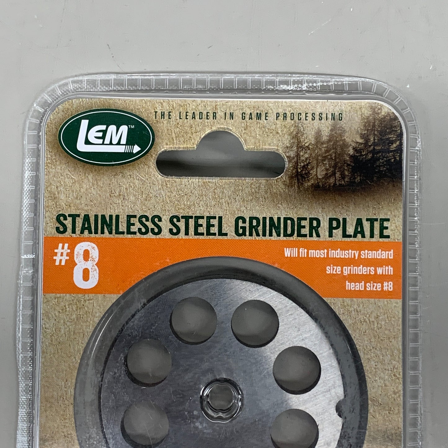 LEM Grinder Stuffing Plate 12mm #8 1/2" Stainless Steel 2-3/8" Diameter