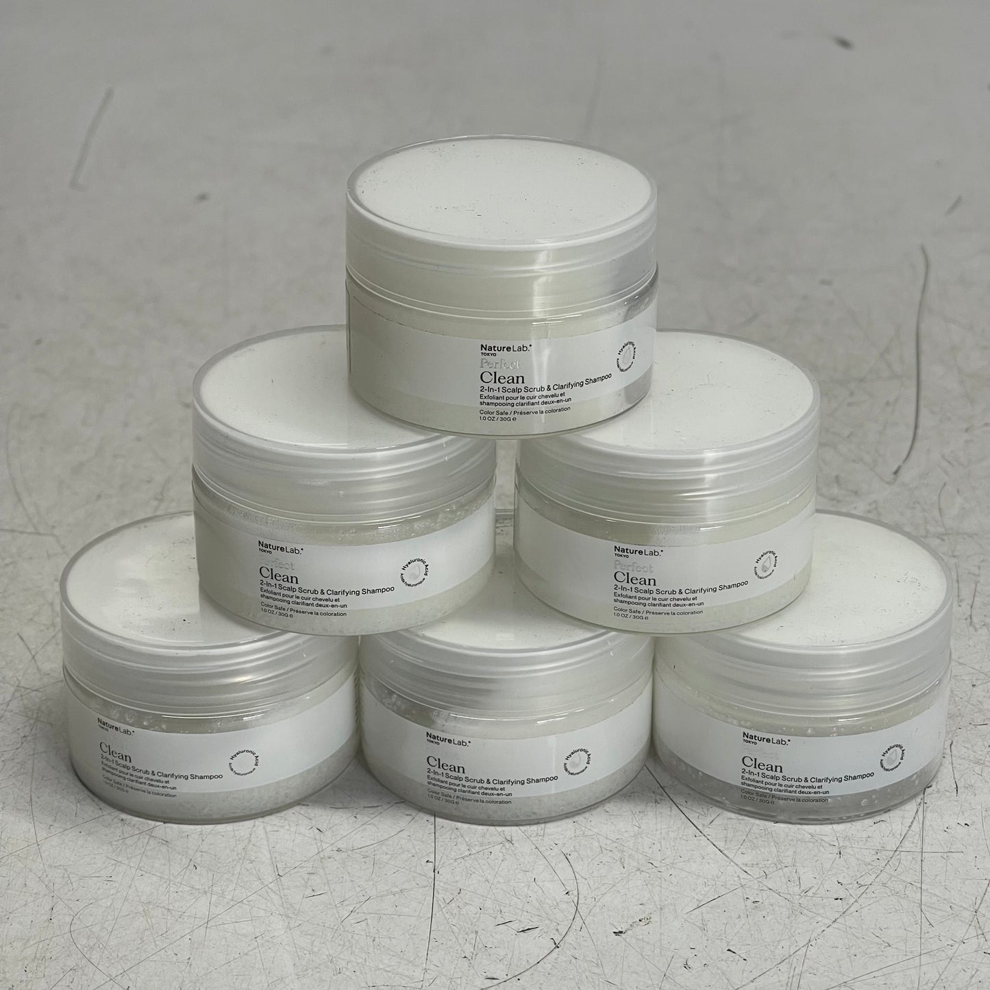 NATURELAB TOKYO (6-PACK) Perfect Clean 2 in 1 Scalp Scrub & Clarifying Shampoo 1 oz per Bottle