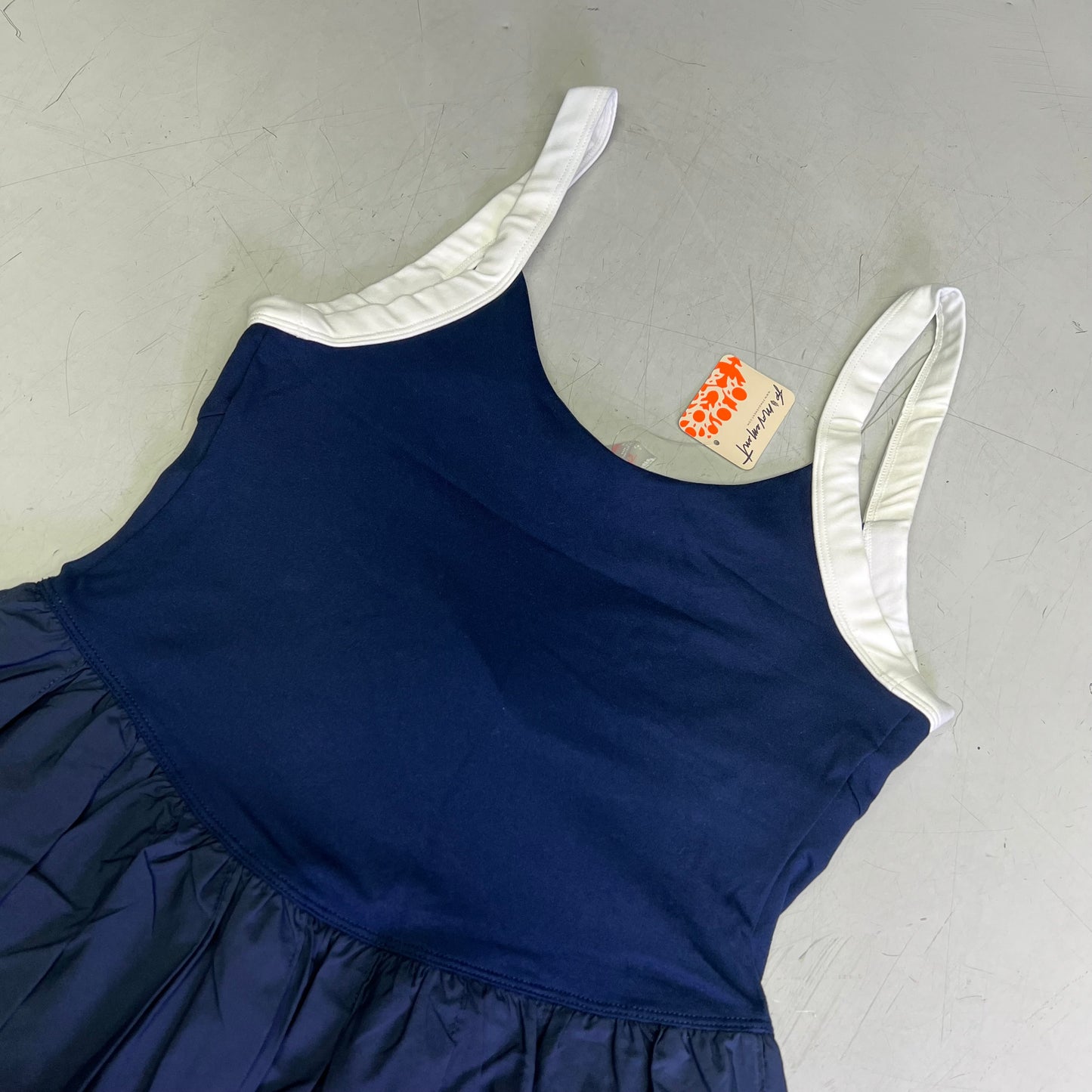 FREE PEOPLE Swing of Things Skortsie Women's Sz M Navy/White Combo 958094