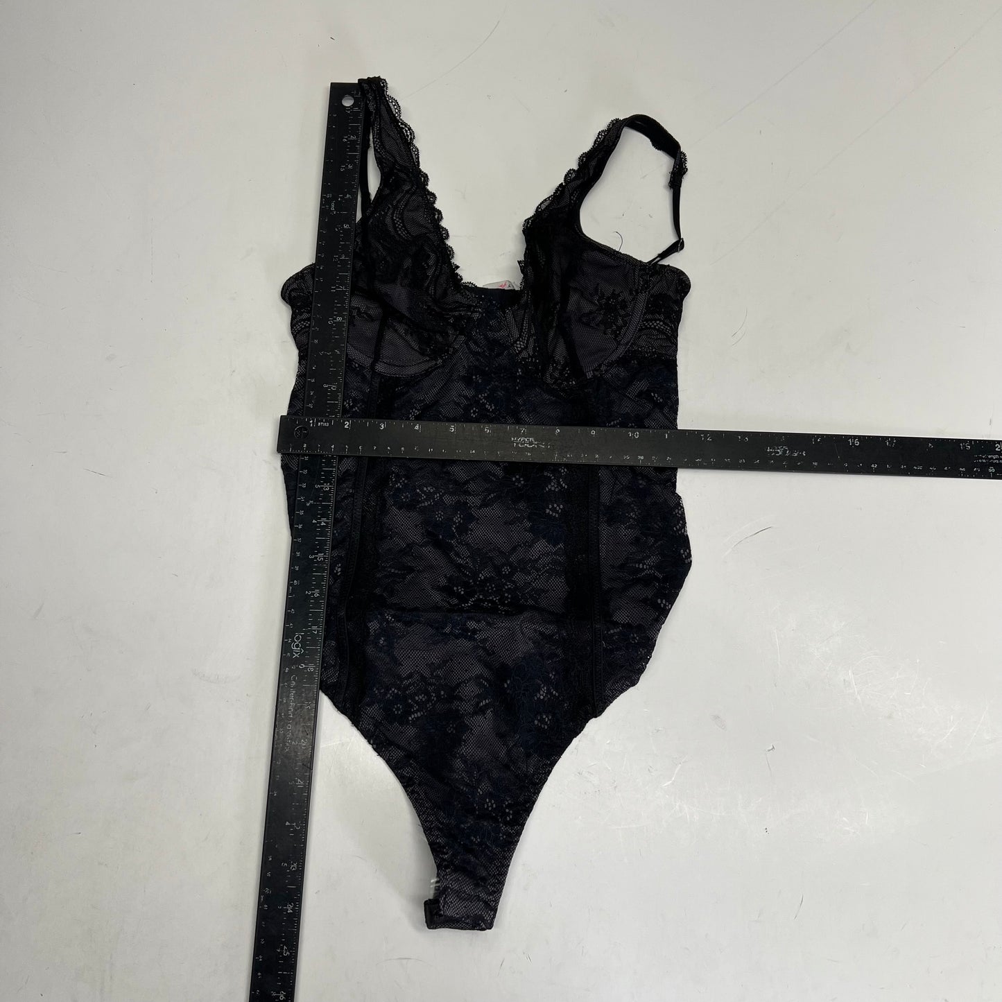 FREE PEOPLE Say You Love Me Bodysuit Lined Lace Women's Sz S Black 103499950