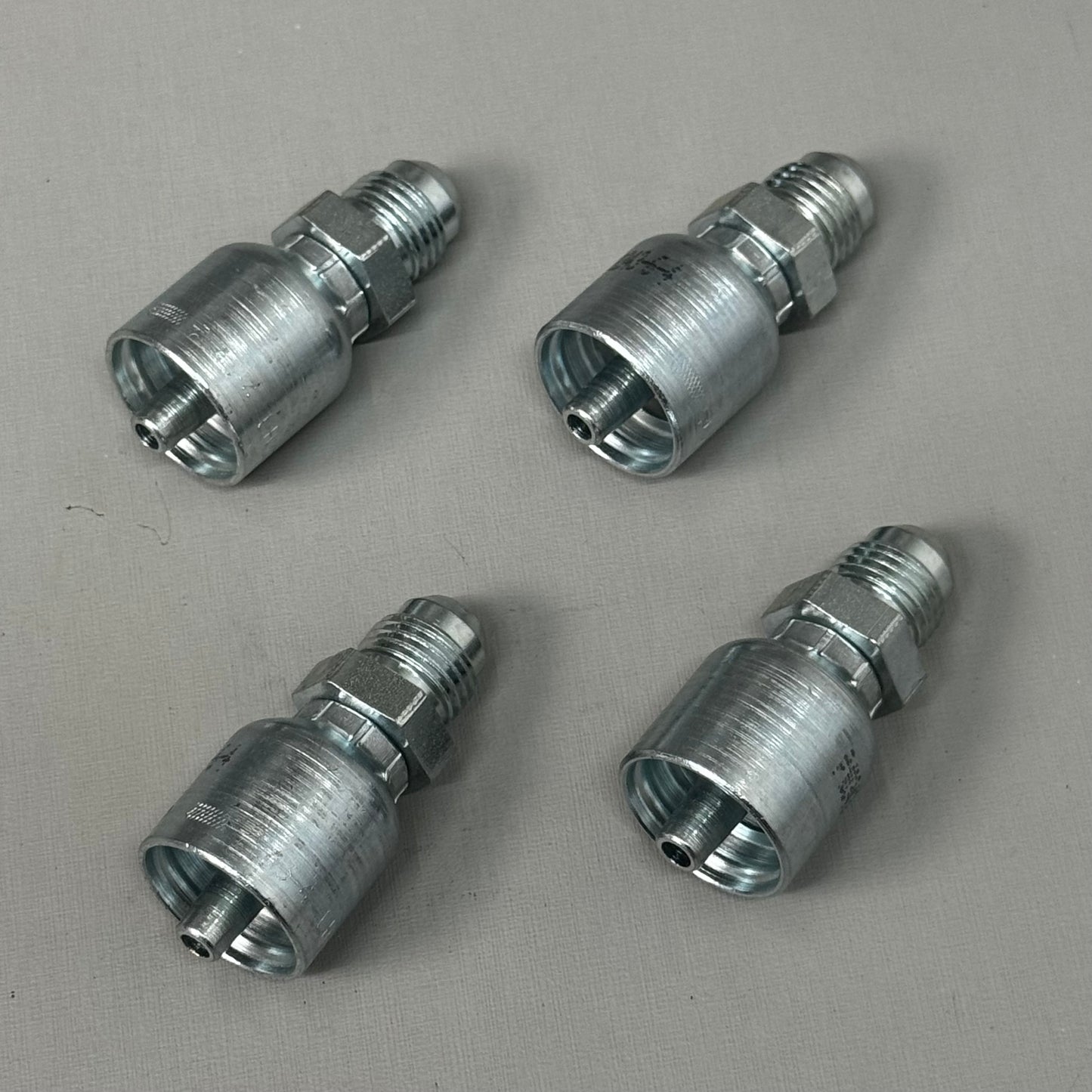 PARKER (4 PACK) Hydraulic Hose Male JIC 37° Rigid Fitting 1/4" x 3/8" Steel KP81287