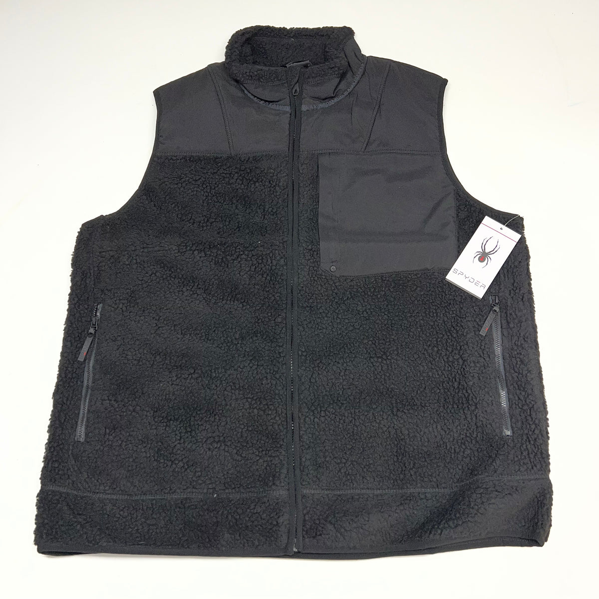 SPYDER Bandit Sherpa Vest Versatile Layer Men's Sz XL Black S17965-BK