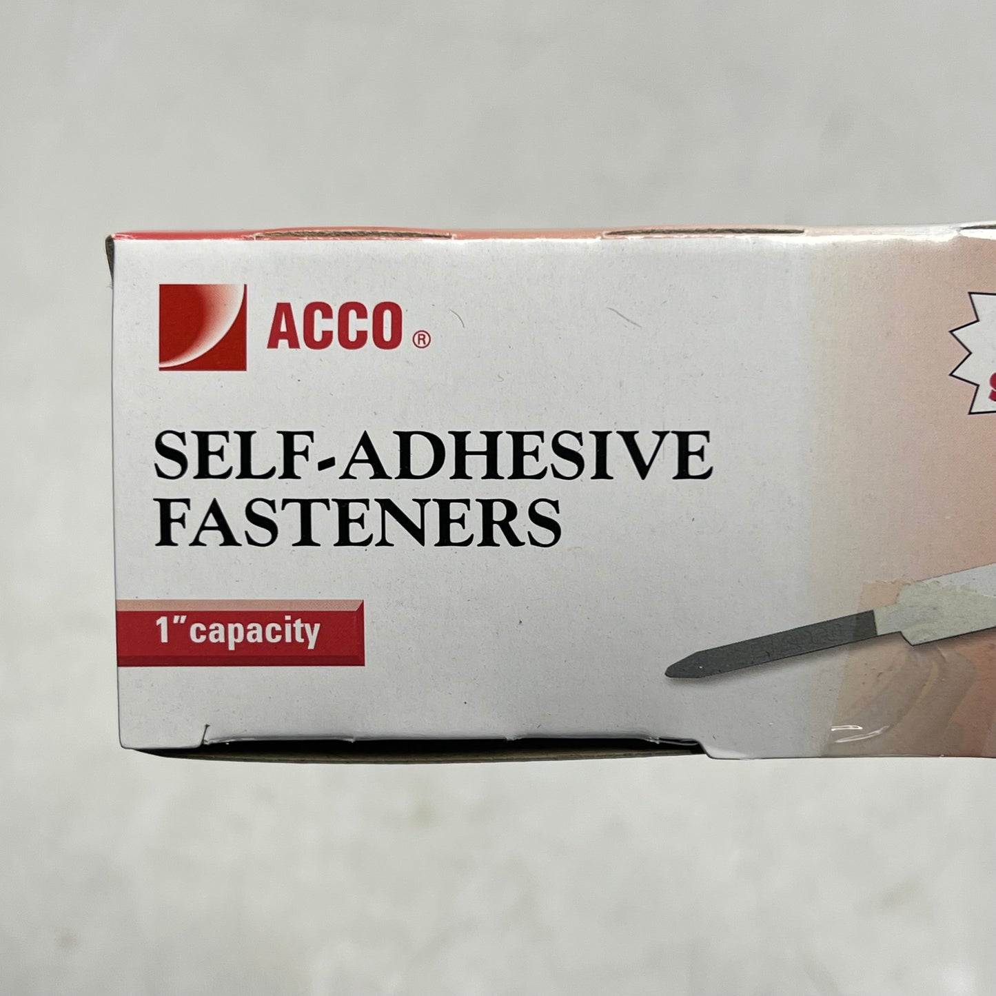 ACCO (BOX OF 100) Economy Self-adhesive Fasteners 1" Capacity Silver 70010