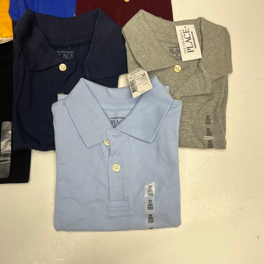 ZA@ (LOT OF 7) Assorted Polo Shirts 3 Button Up Collared Boy's Sz 3T Multicolor