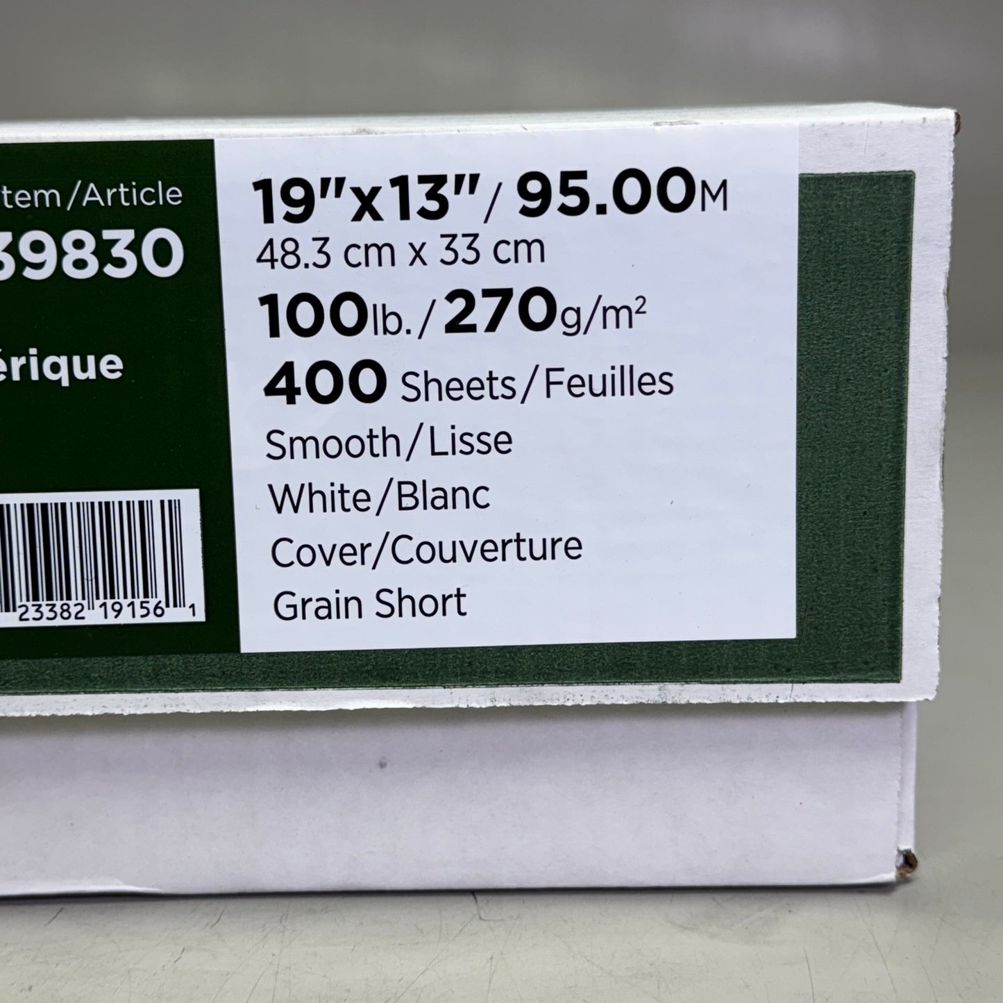 DOMTAR Lynx Opaque Digital Ultra Smooth Laser Paper 19" x 13" 100 lbs 400 Sheets
