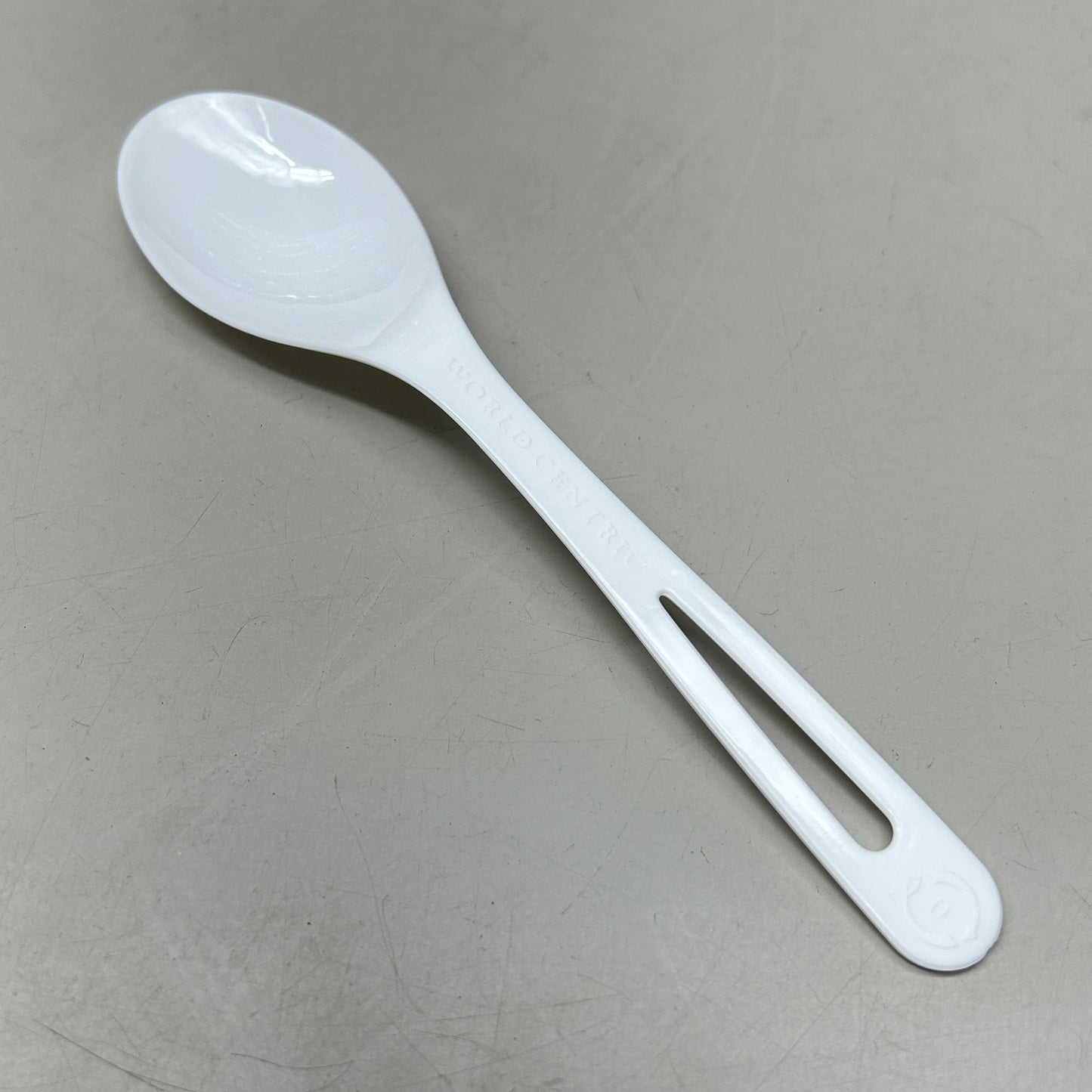 WORLD CENTRIC (1000 PACK) Compostable 6" PLA Ice Cream Spoon 120º (Damaged Box)