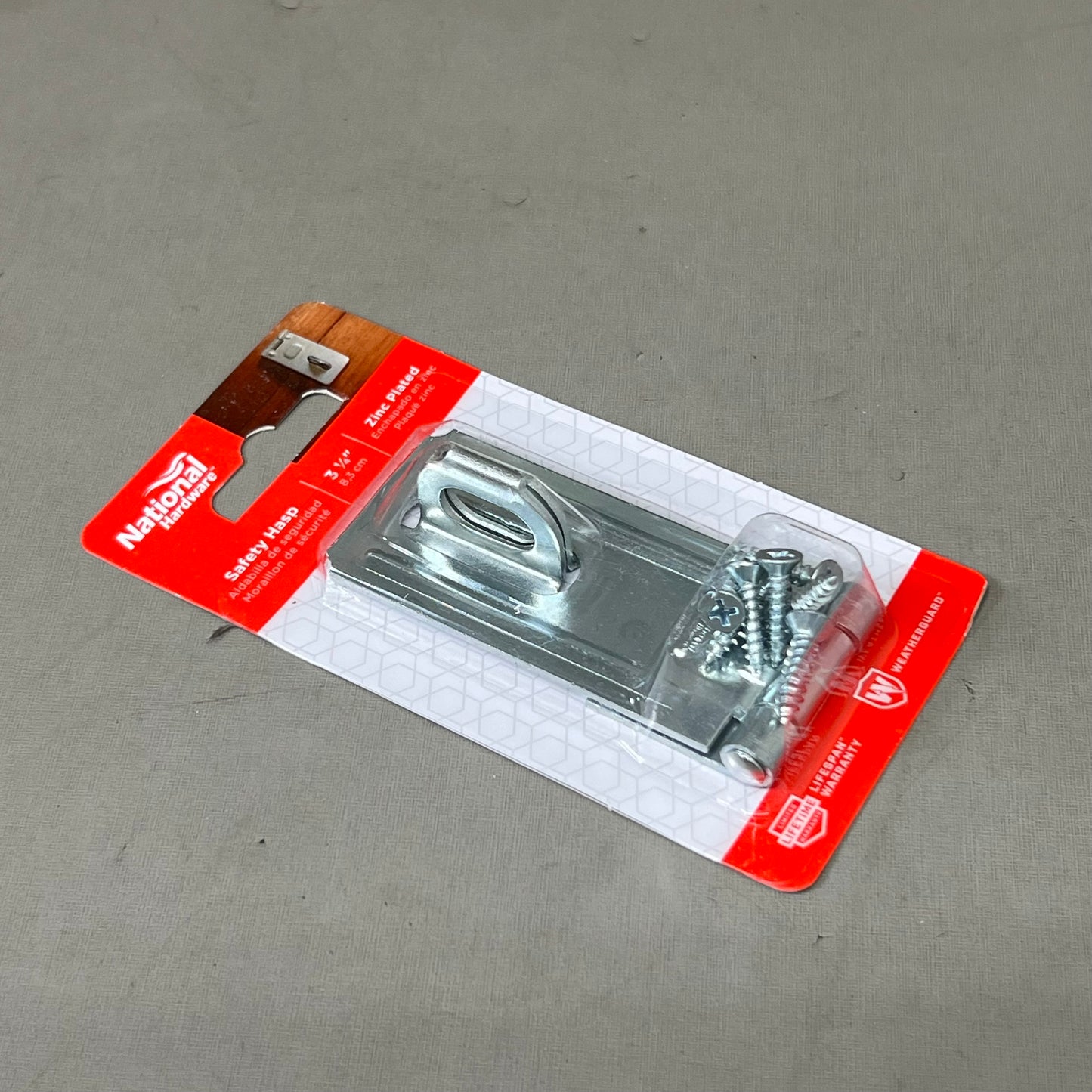 NATIONAL HARDWARE (5 Pack) Safety Hasp In Zinc Plated 3-1/4" Silver N102-277 V30