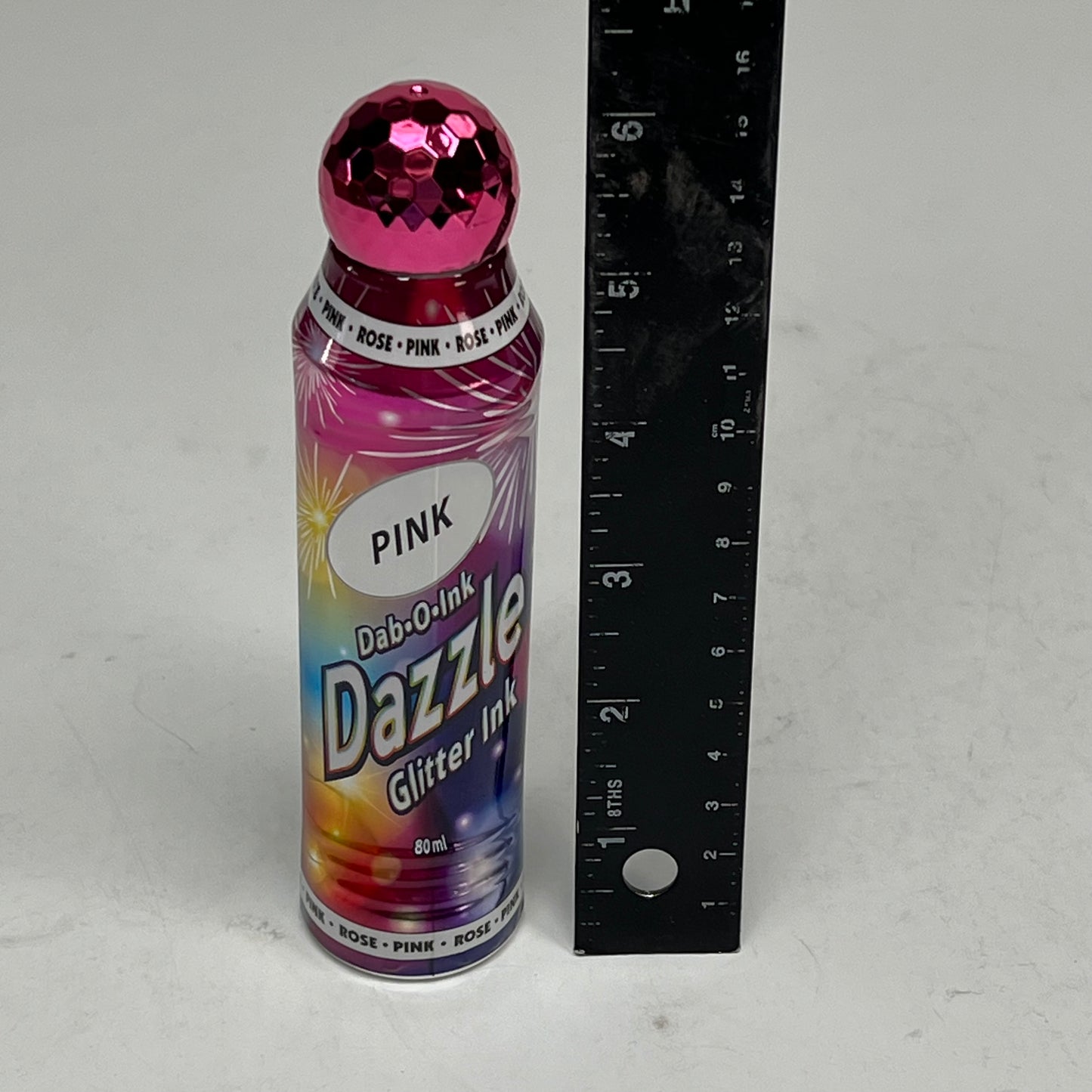 DAB O INK (12 PACK) Dazzle Shimmery Glitter Ink Bingo Dot Marker 80 Ml Pink A26