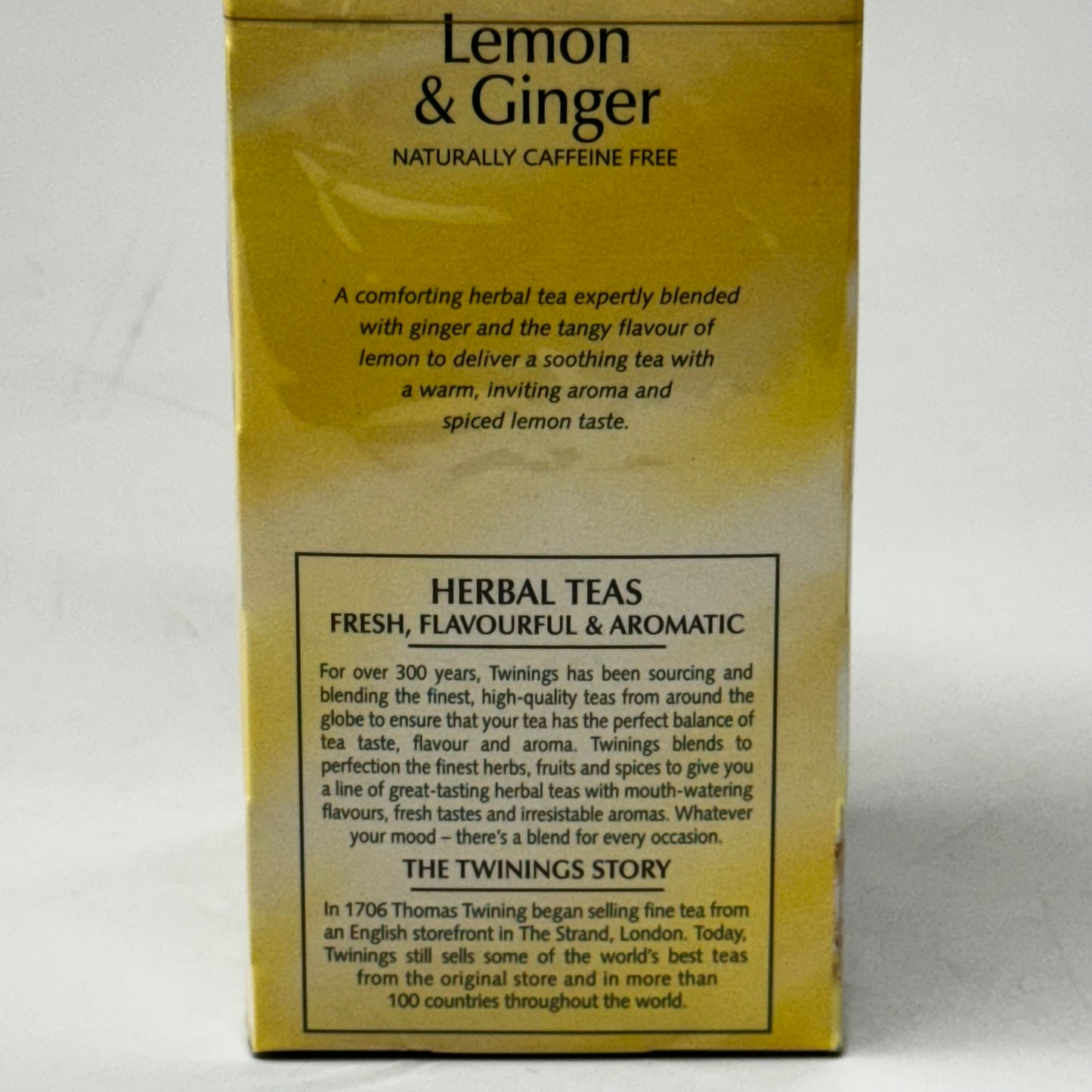 TWININGS of London (6 PACK) Lemon & Ginger Herbal Tea 20 Bags per Box 16895 Exp 7/25