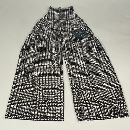 NORMA KAMALI High Waist Pleat Pant Women's Sz XXS/28 Chocolate Glenn Plaid Tweed