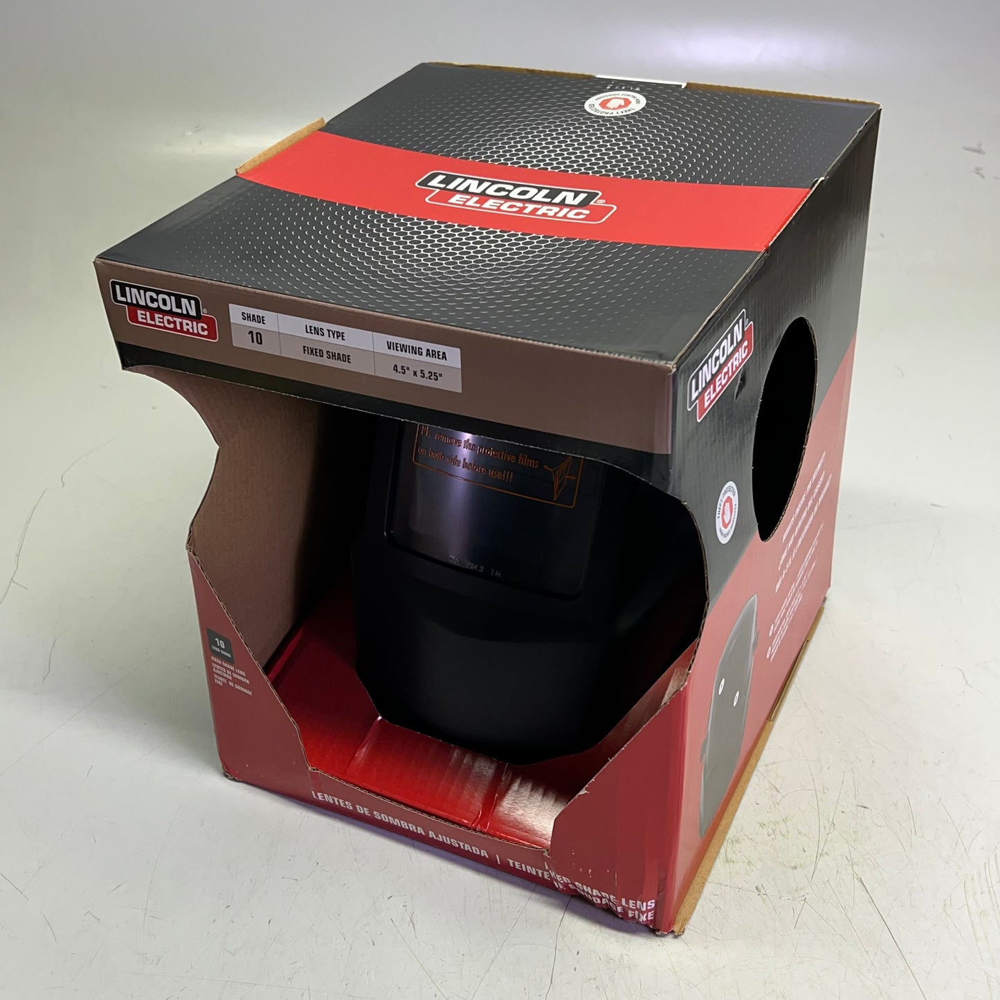 LINCOLN ELECTRIC Fixed Shade Passive Welding Helmet 10 Shade  Black K2800-1