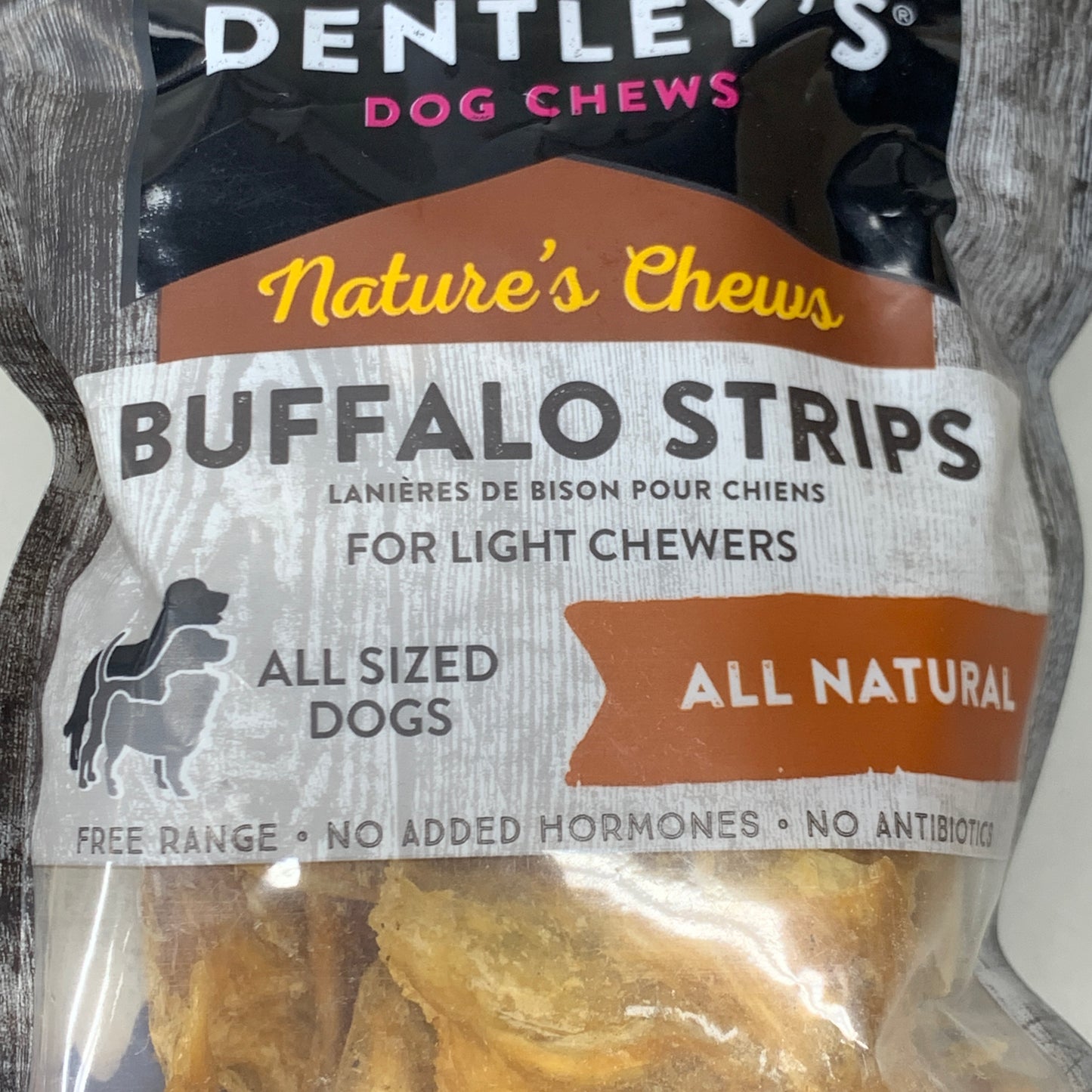 DENTLEY'S Dog Chews Buffalo Strips All Natural 3.5oz BB 09/30/2025 5279659