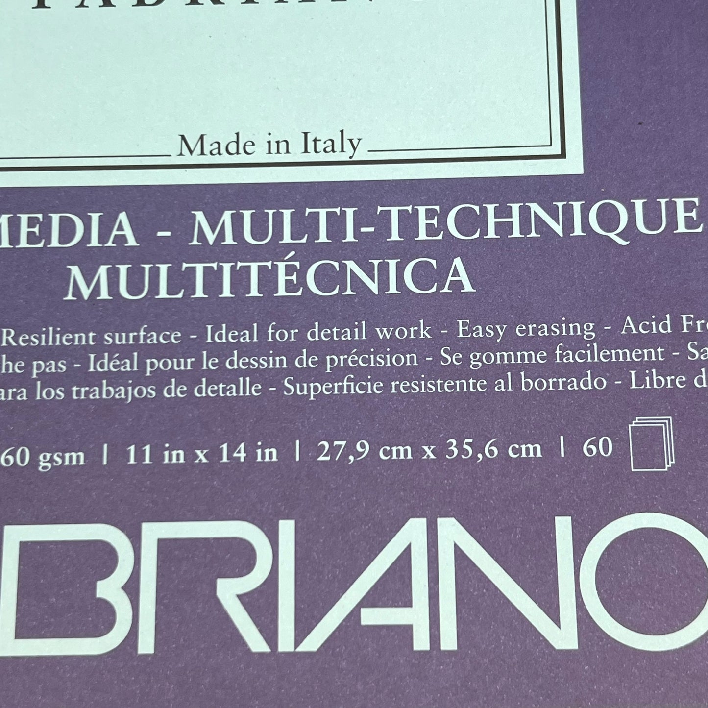 FABRIANO I264 Big Mix Media - Multi -Technique Paper 60 Sheets each Pad