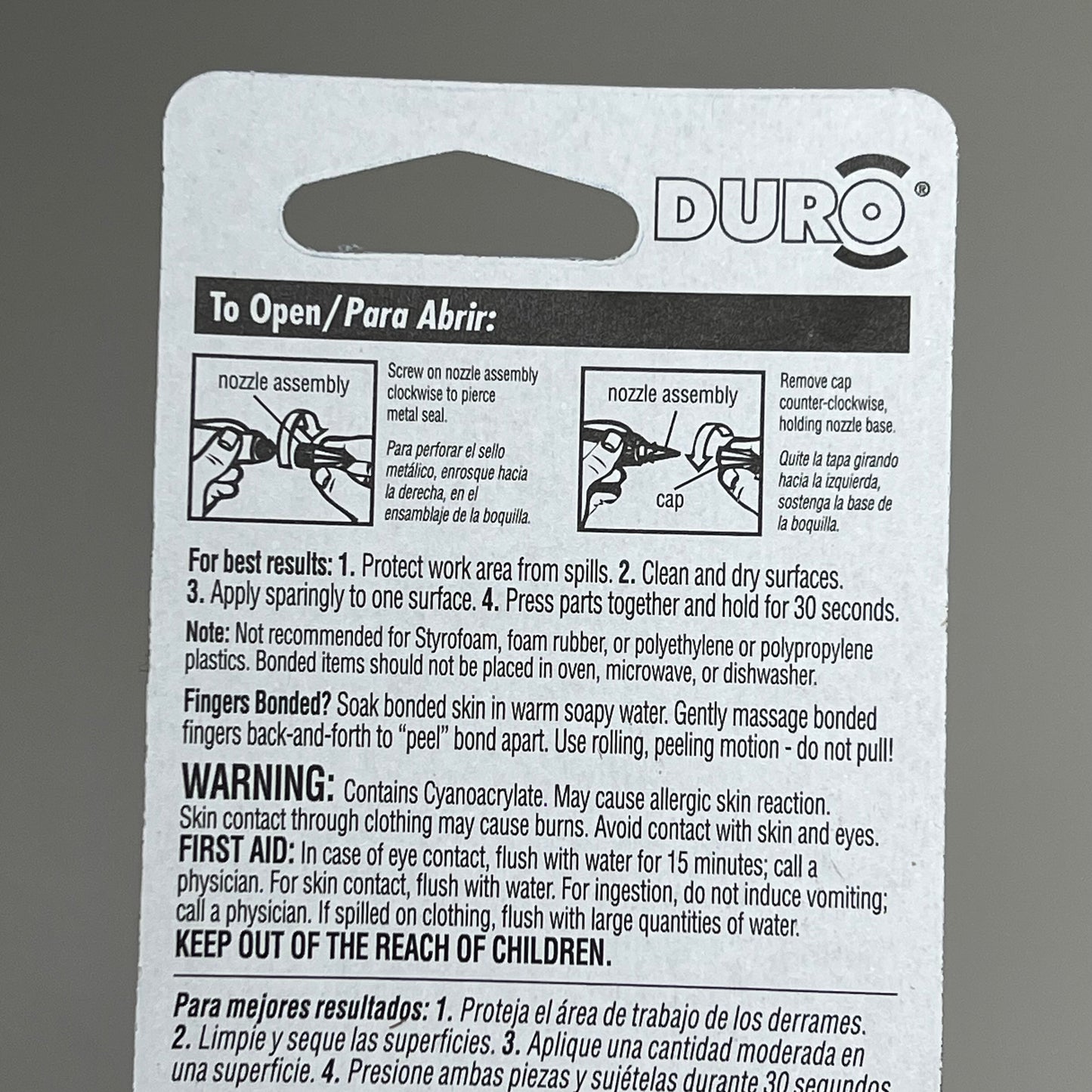 DURO (12 PACK) Super Glue Tube Self Piercing Permanent Clear 2pk .07oz 1347649