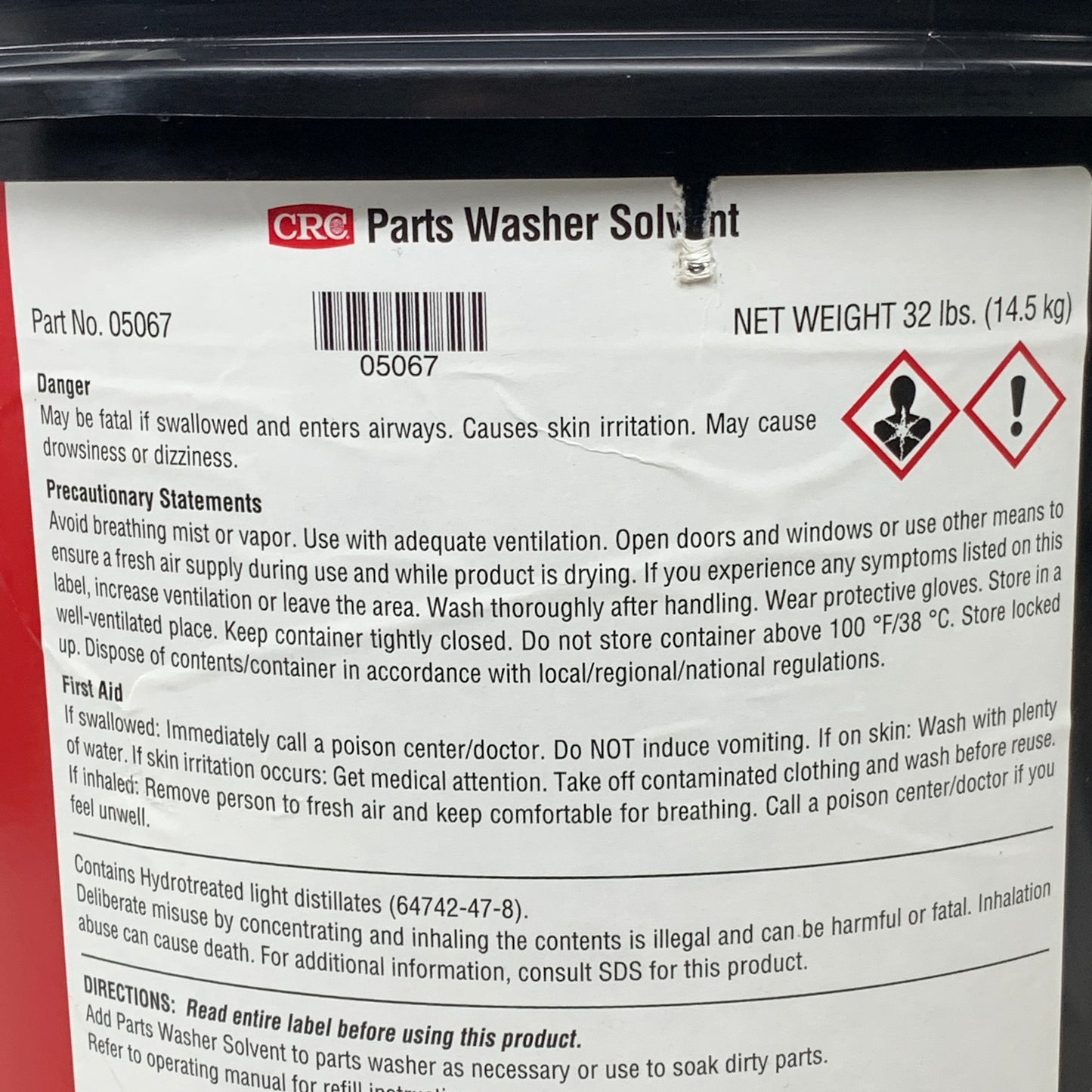 CRC Parts Washer Solvent Cleaner/Degreaser 5 Gal 05067
