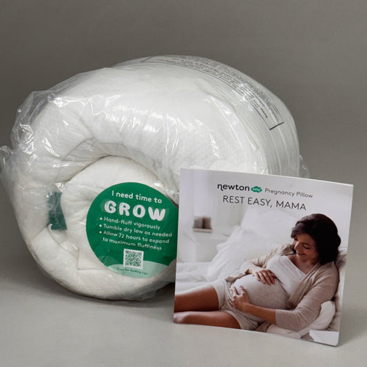 NEWTON U-Shaped Premium Pregnancy Maternity Pillow w/ Organic Cotton White