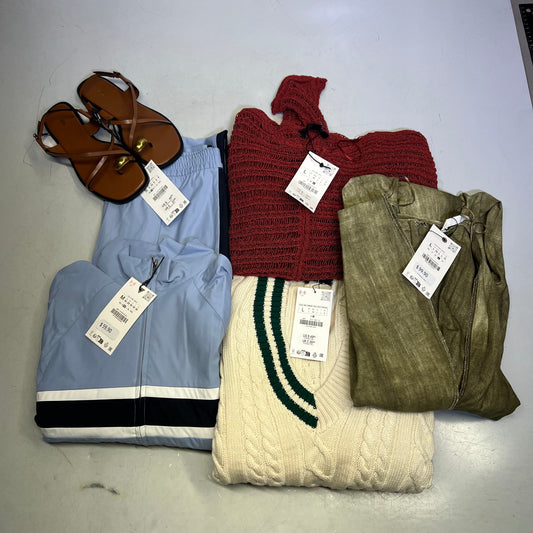 ZA@ ZARA Lot Of Assorted Clothing Jacket, Sweater & Tops Women's Sz S/L & 39