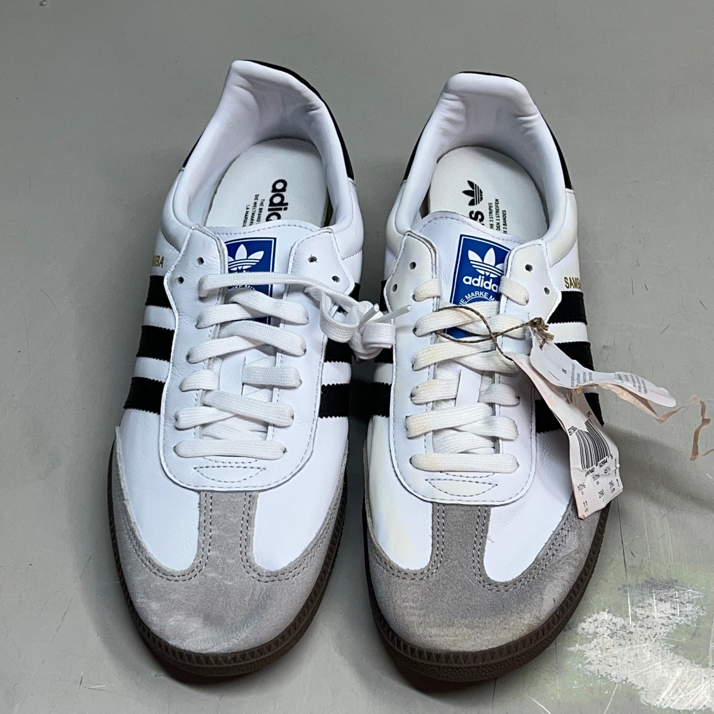 ZA@ ADIDAS Samba OG Sneaker Regular Fit Men's Sz 9.5 Black/White/Grey B75806 (As-is)