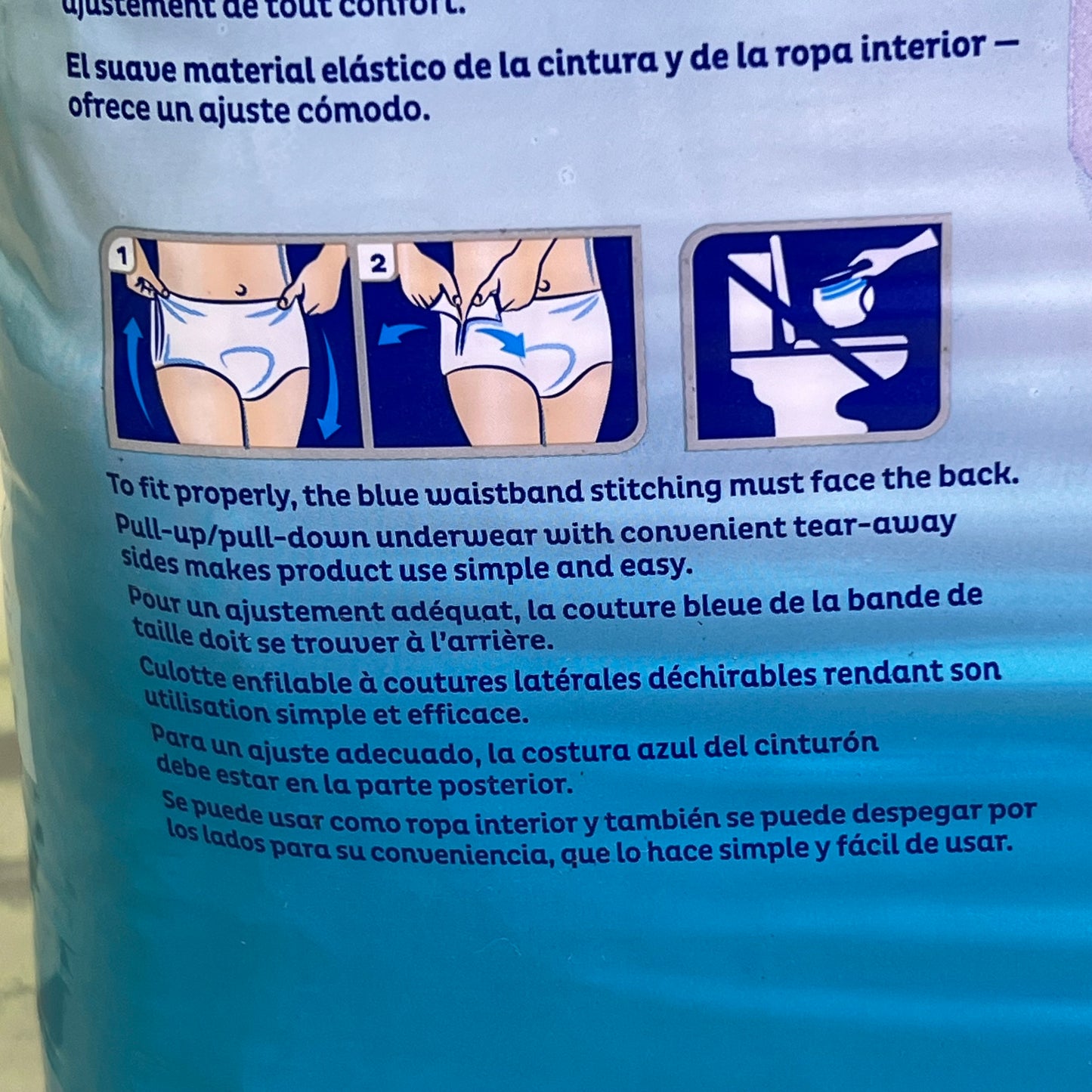 TENA (2 PACK, 12 PAIRS EACH) Disposable Extra Absorbent Underwear 2XL 68"-80"