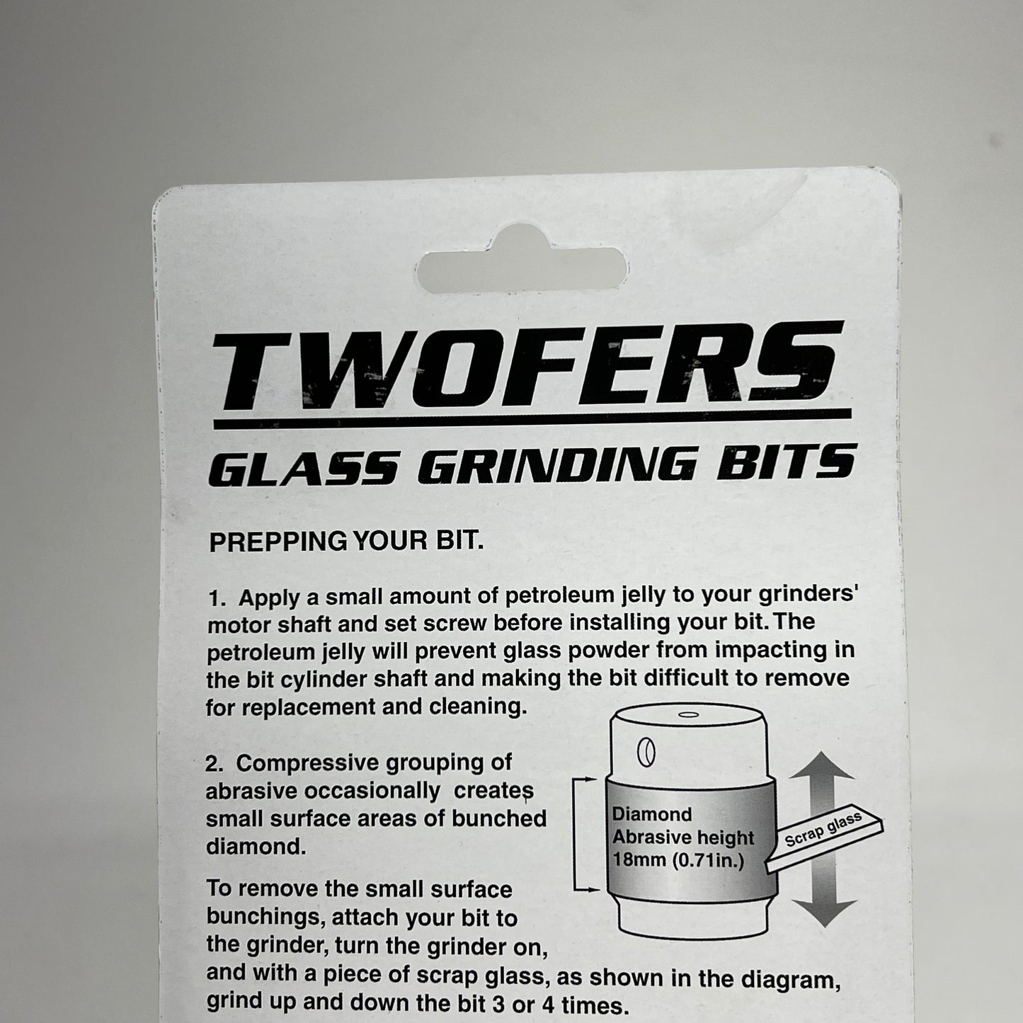 AANRAKU (SET OF 2) Twofers Grinding Bits 100/120 Diamond Mesh Grit 1/4"