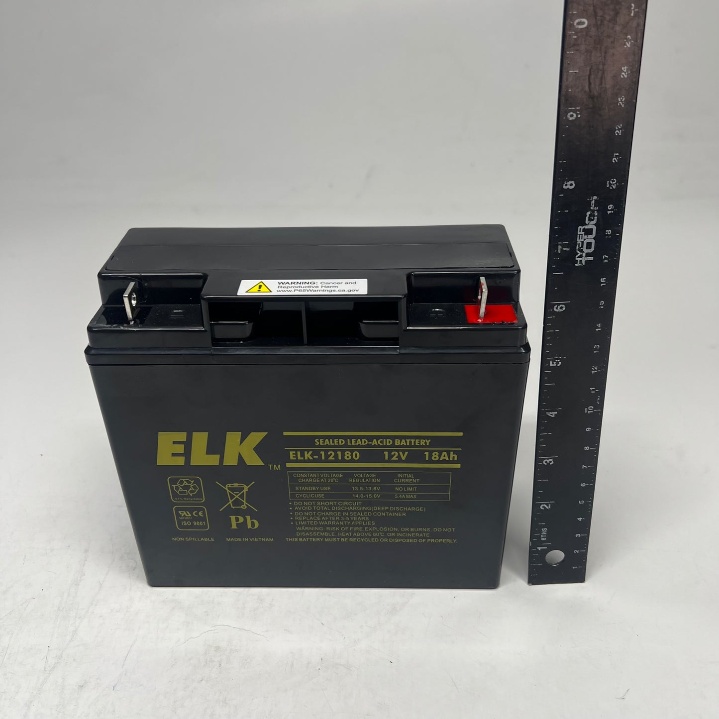 ELK Sealed Lead Acid Battery Rechargeable B1-m5 Bolt & Nut 12V 18AH ELK-12180